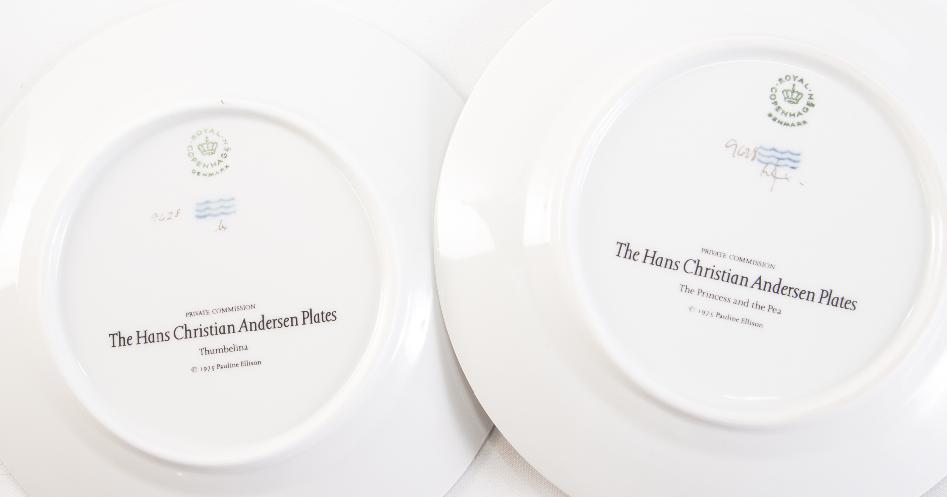 Vintage Royal Copenhagen "Hans Christian Anderson" Porcelain Collector Plates