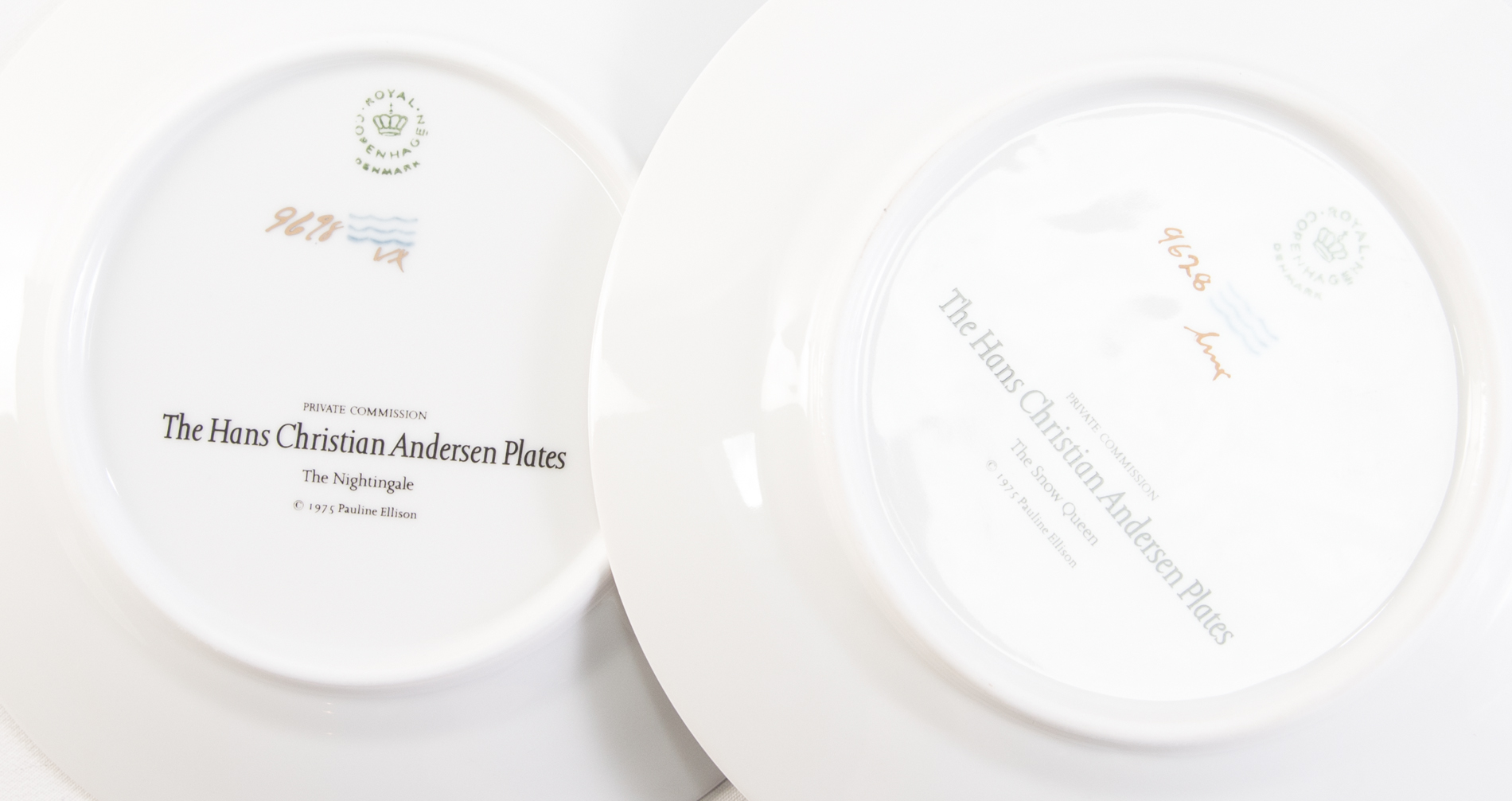 Vintage Royal Copenhagen "Hans Christian Anderson" Porcelain Collector Plates