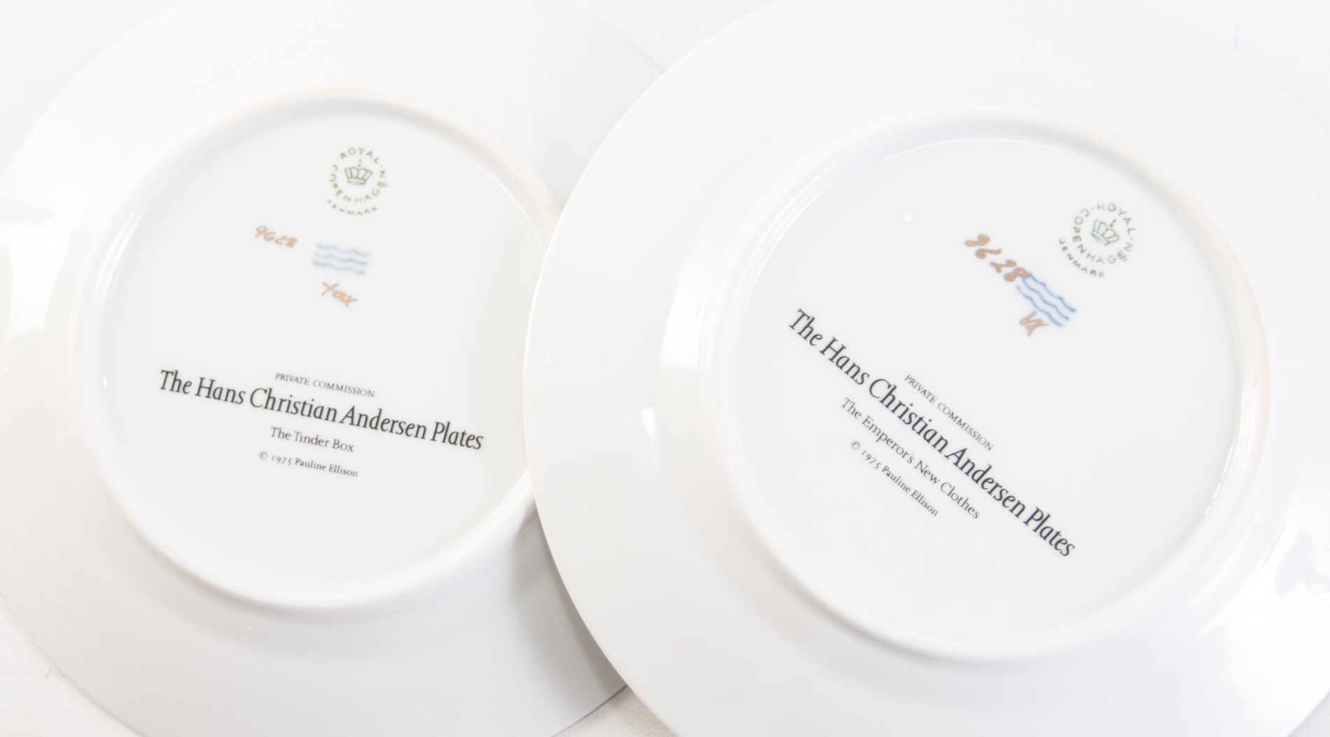 Vintage Royal Copenhagen "Hans Christian Anderson" Porcelain Collector Plates
