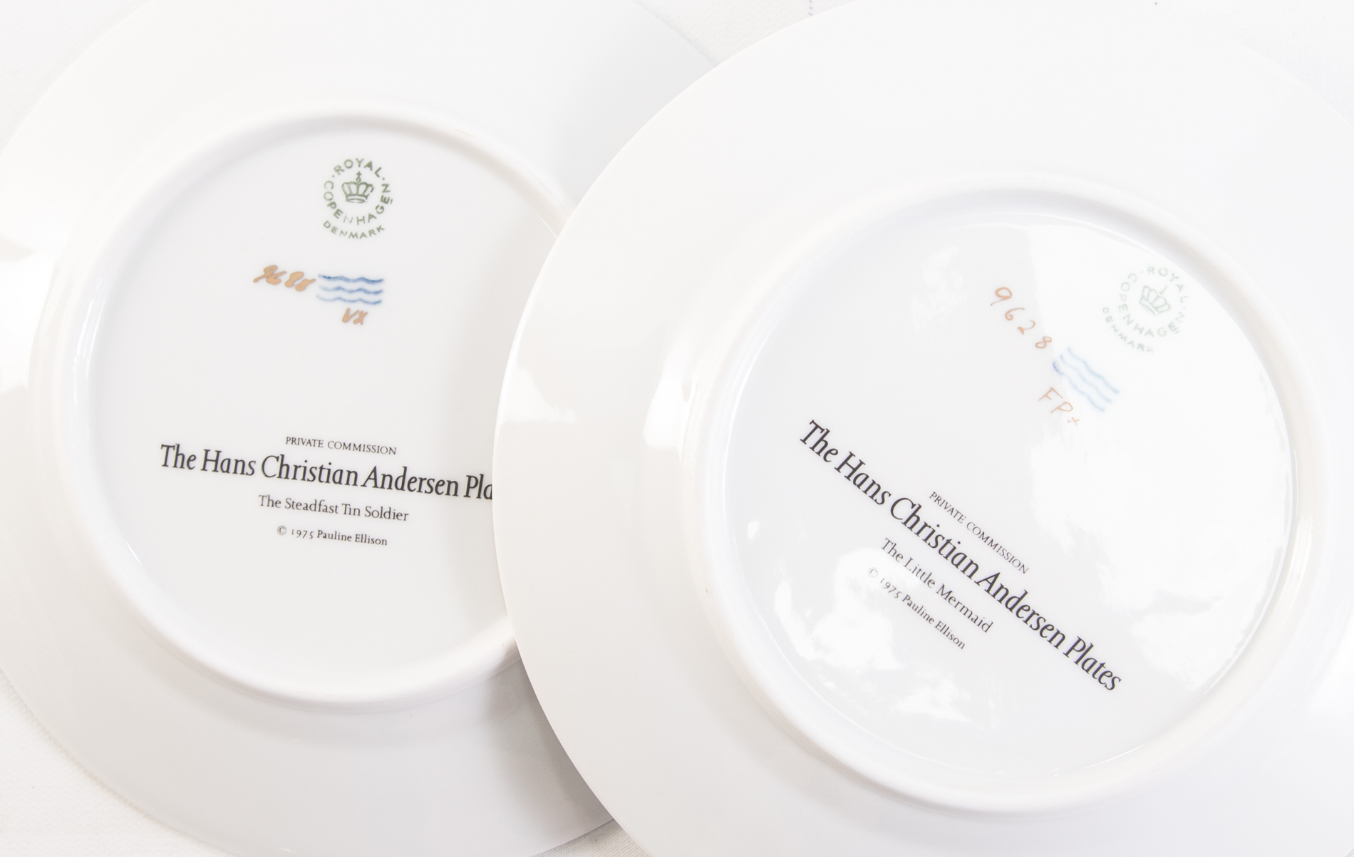 Vintage Royal Copenhagen "Hans Christian Anderson" Porcelain Collector Plates