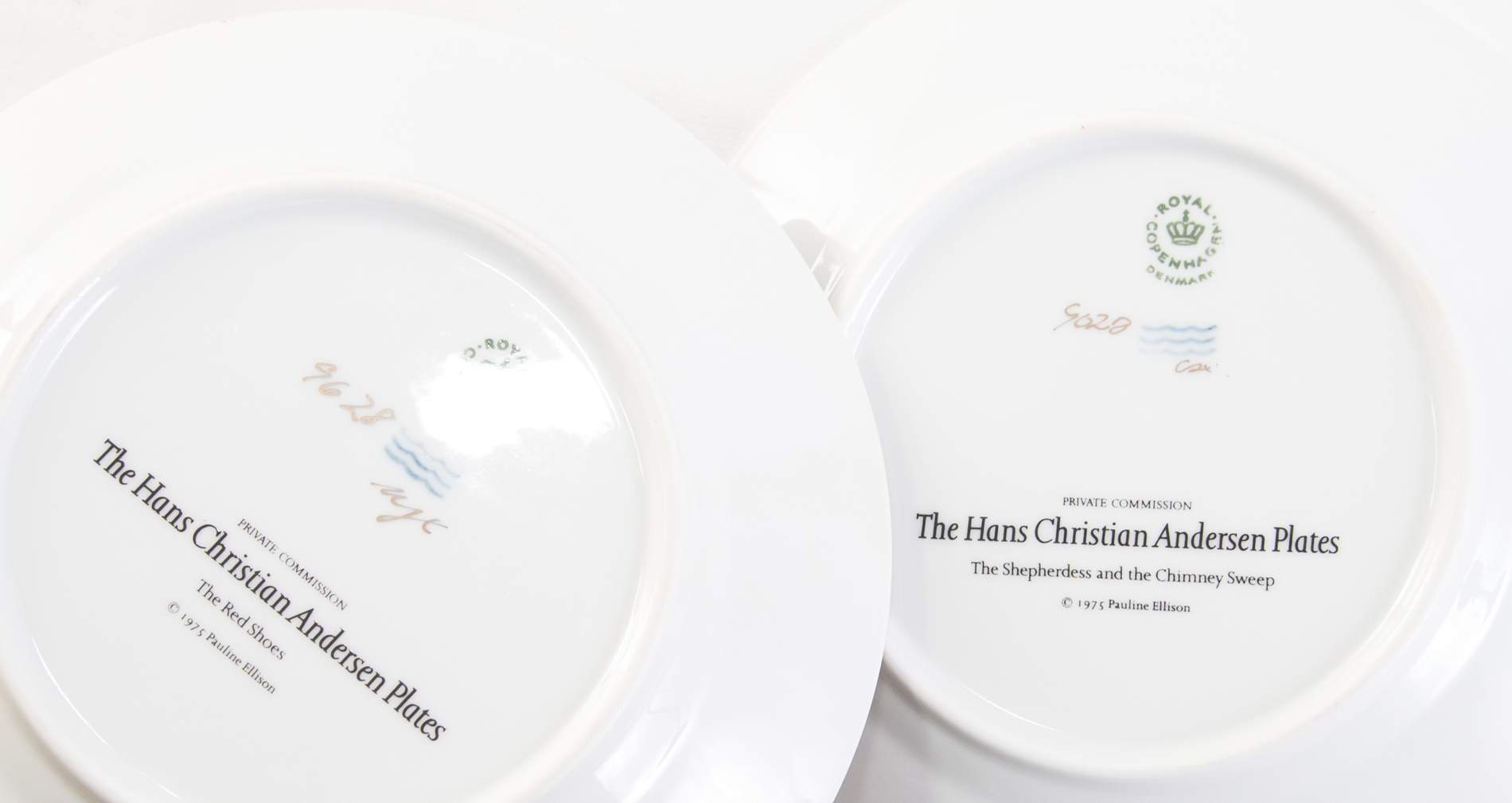 Vintage Royal Copenhagen "Hans Christian Anderson" Porcelain Collector Plates