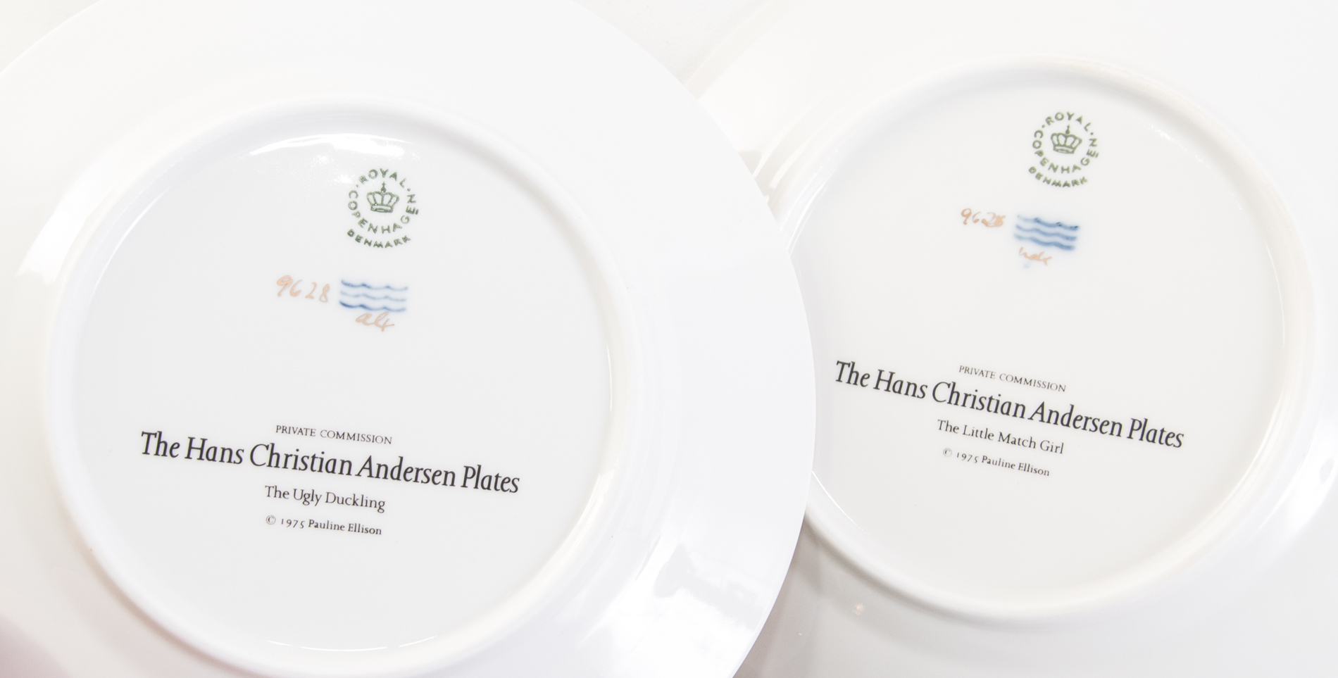 Vintage Royal Copenhagen "Hans Christian Anderson" Porcelain Collector Plates