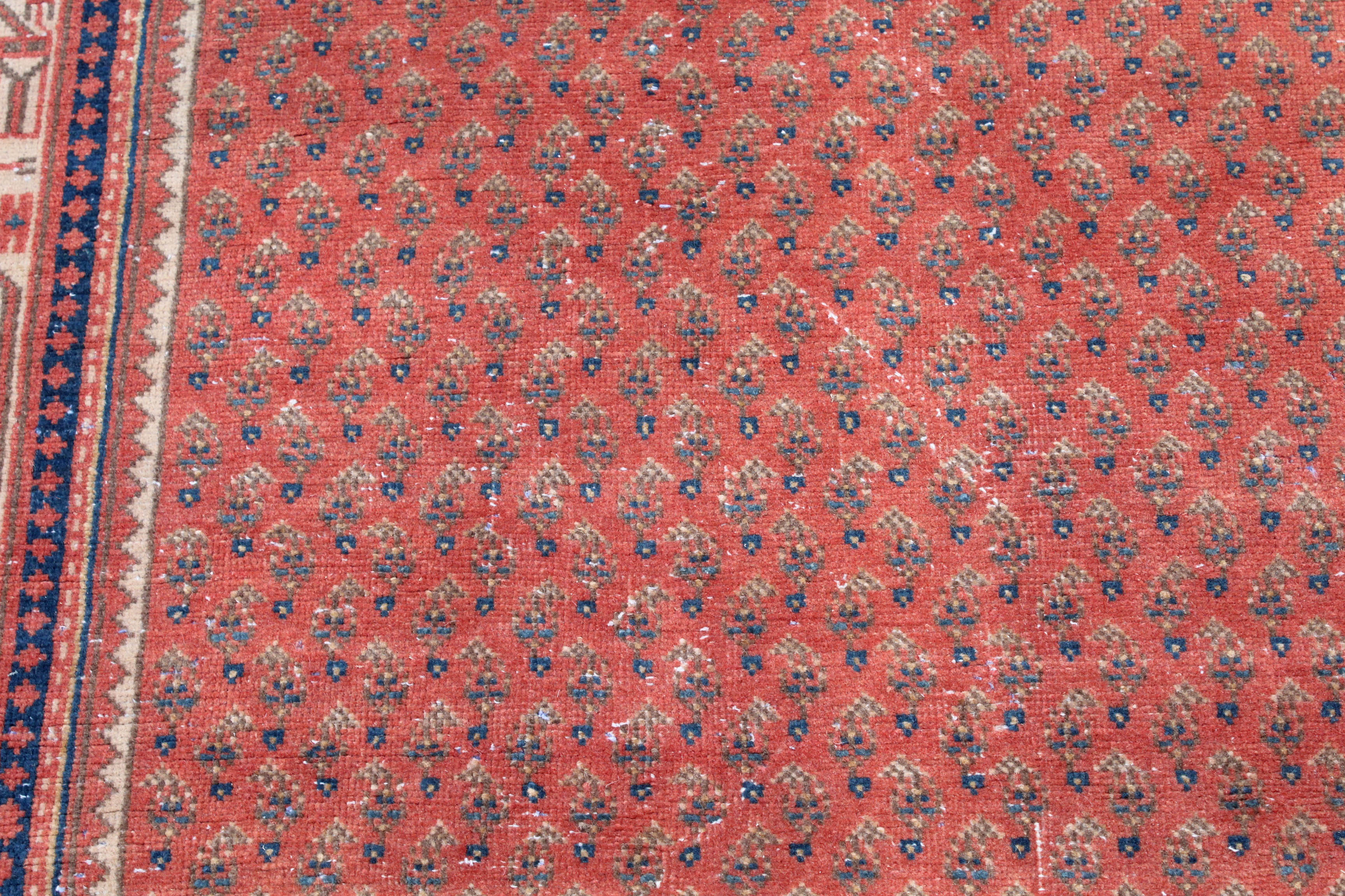 3.5' x 10.2' Hand-Knotted Persian Everu Wool Carpet Runner