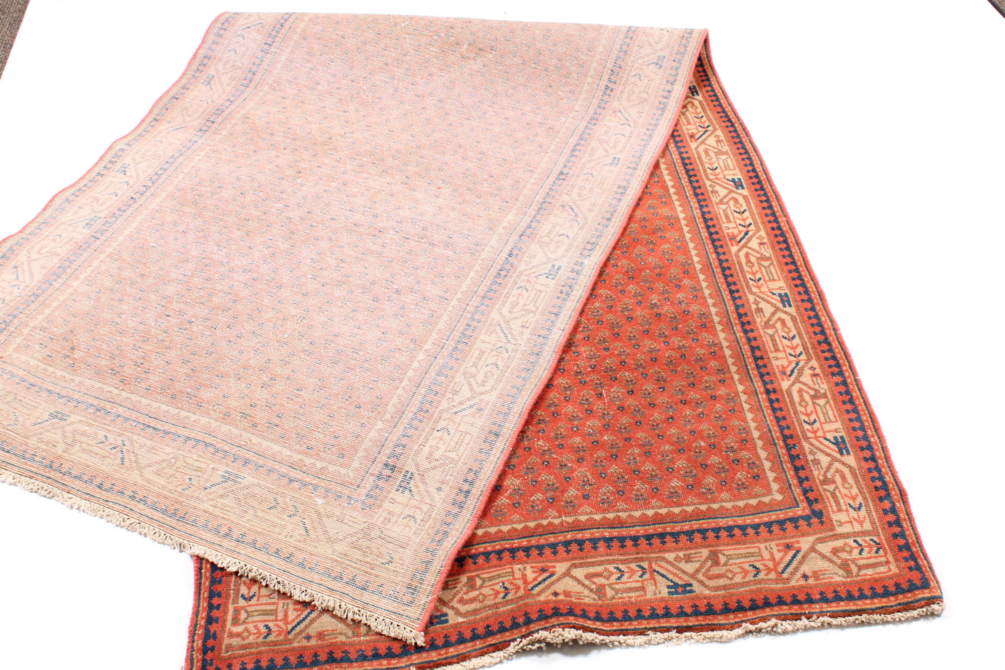 3.5' x 10.2' Hand-Knotted Persian Everu Wool Carpet Runner