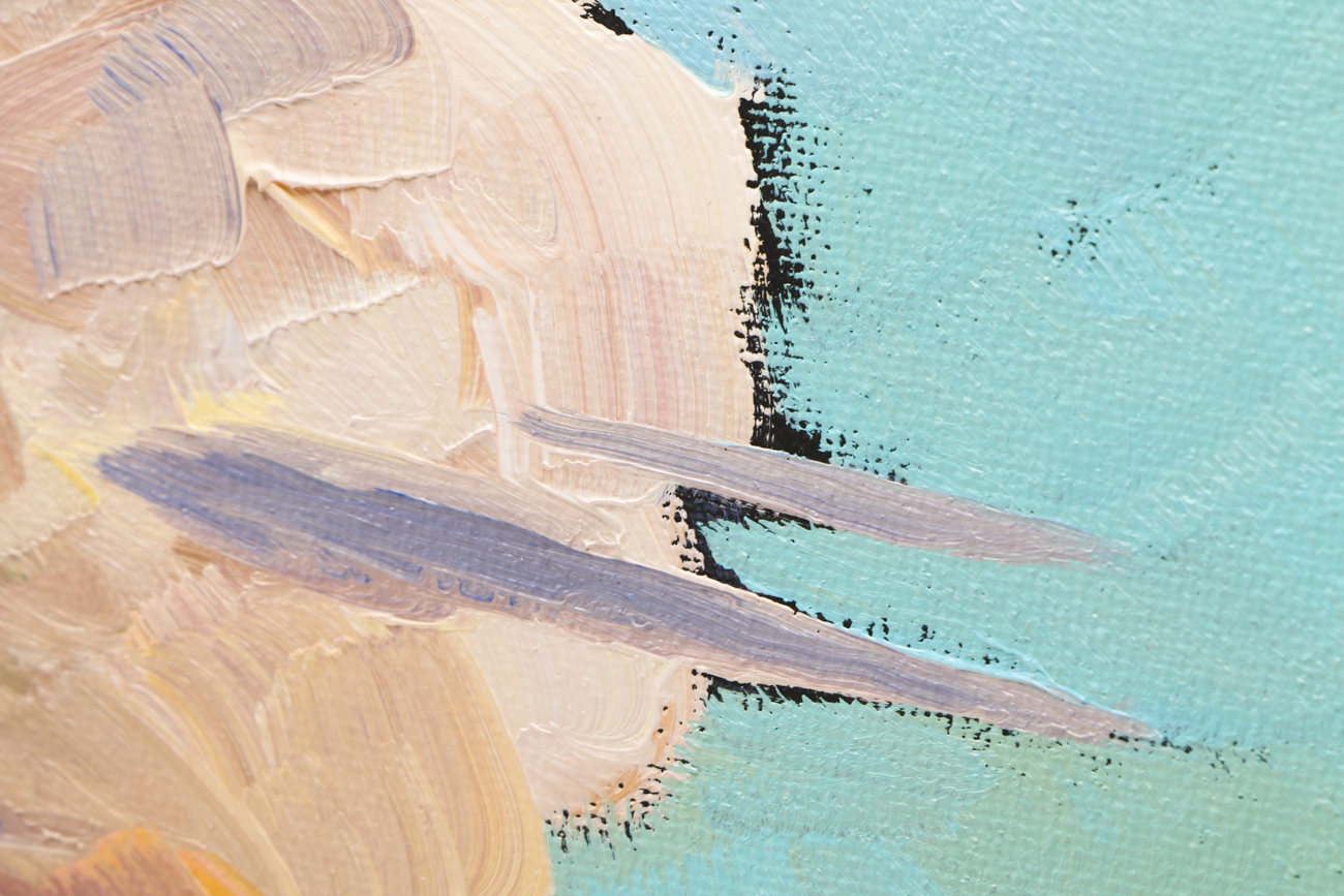 William Hawkins Oil Painting on Canvas of Clouds over Landscape