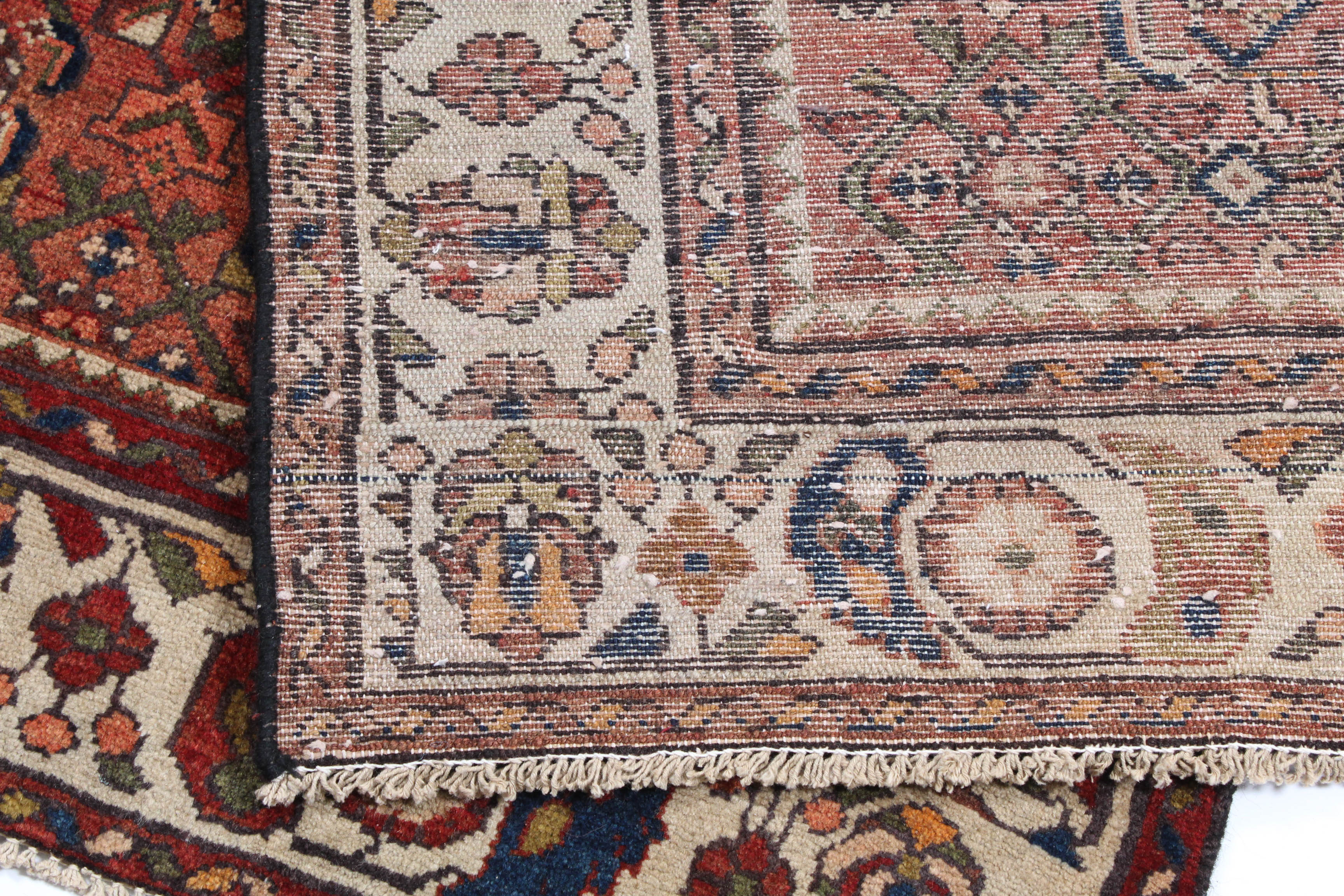 3'6 x 9'7 Vintage Hand-Knotted Persian Lilihan Sarouk Runner