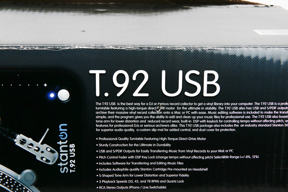 Stanton T.92 USB Turntable with Magix Audio Cleaning Software