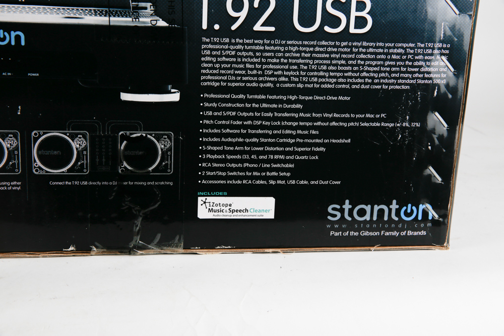 Stanton T.92 USB Turntable with Magix Audio Cleaning Software