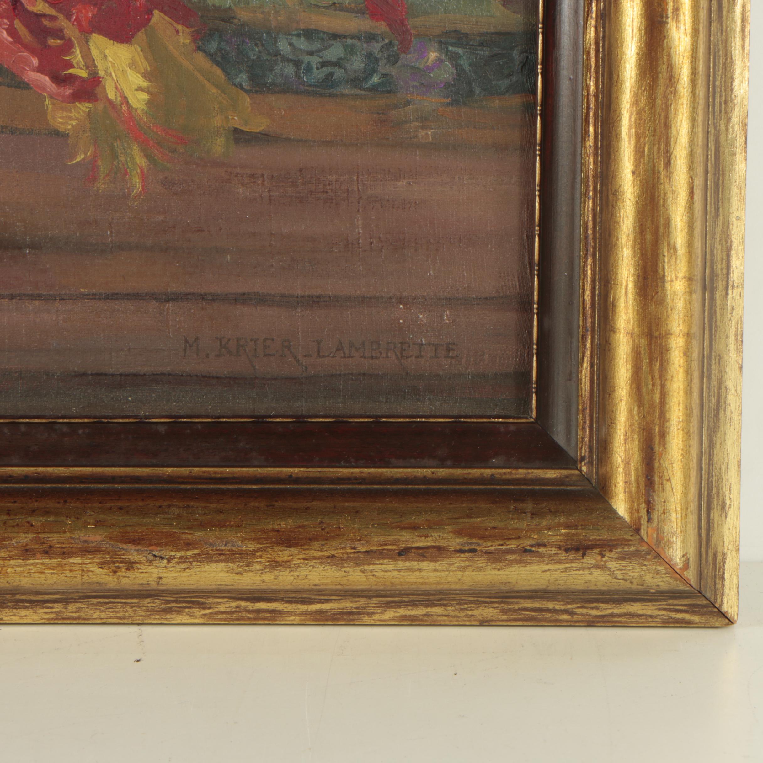 Marcelle Krier-Lambrette Still Life Oil Painting