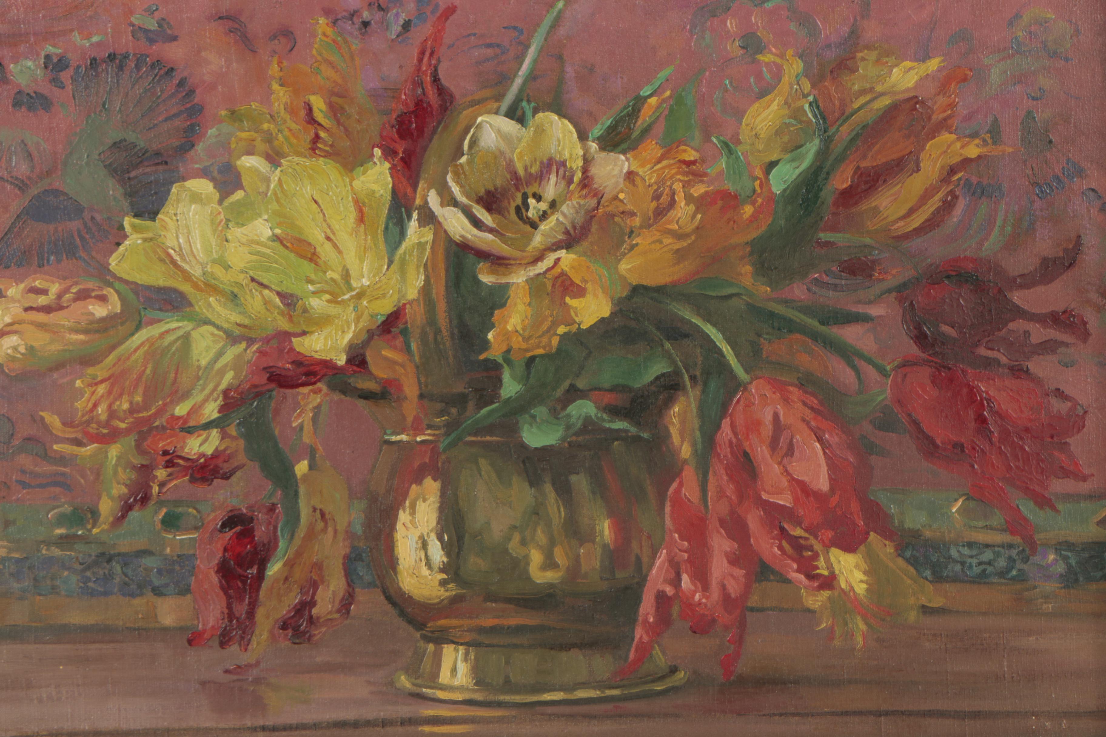 Marcelle Krier-Lambrette Still Life Oil Painting