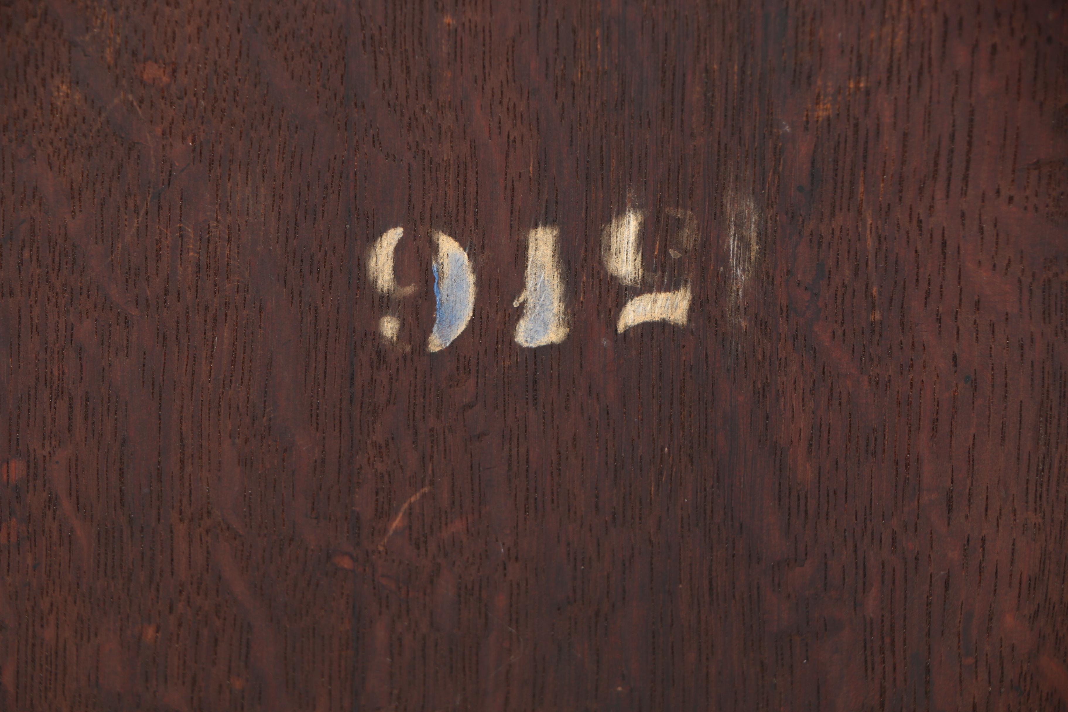 Antique Oak Throne Chair