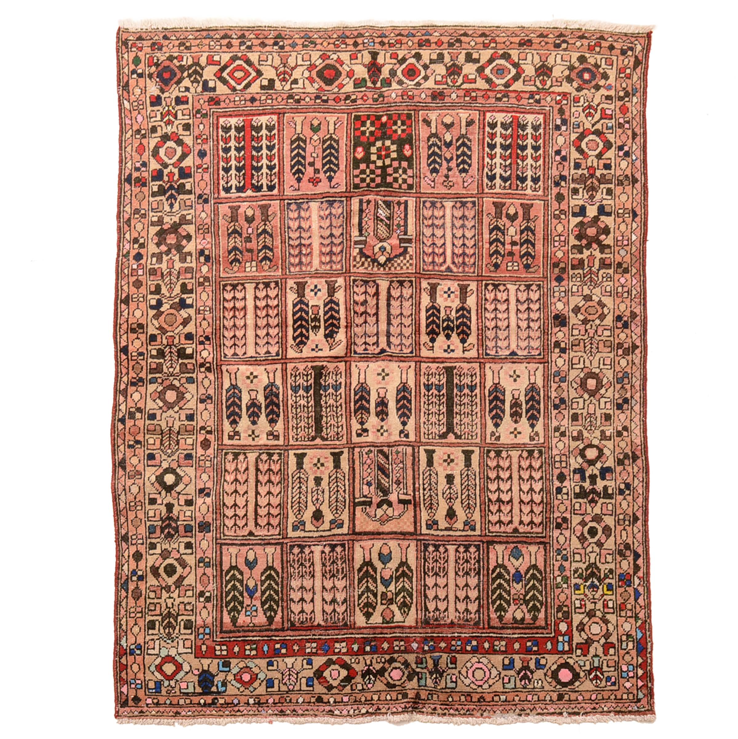 Hand-Knotted Bahktiari "Garden Panel" Area Rug