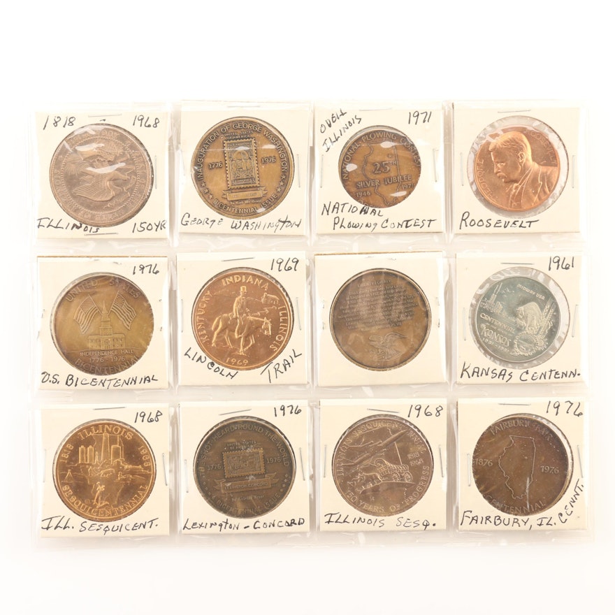 Group of Twelve Various Commemorative Medals