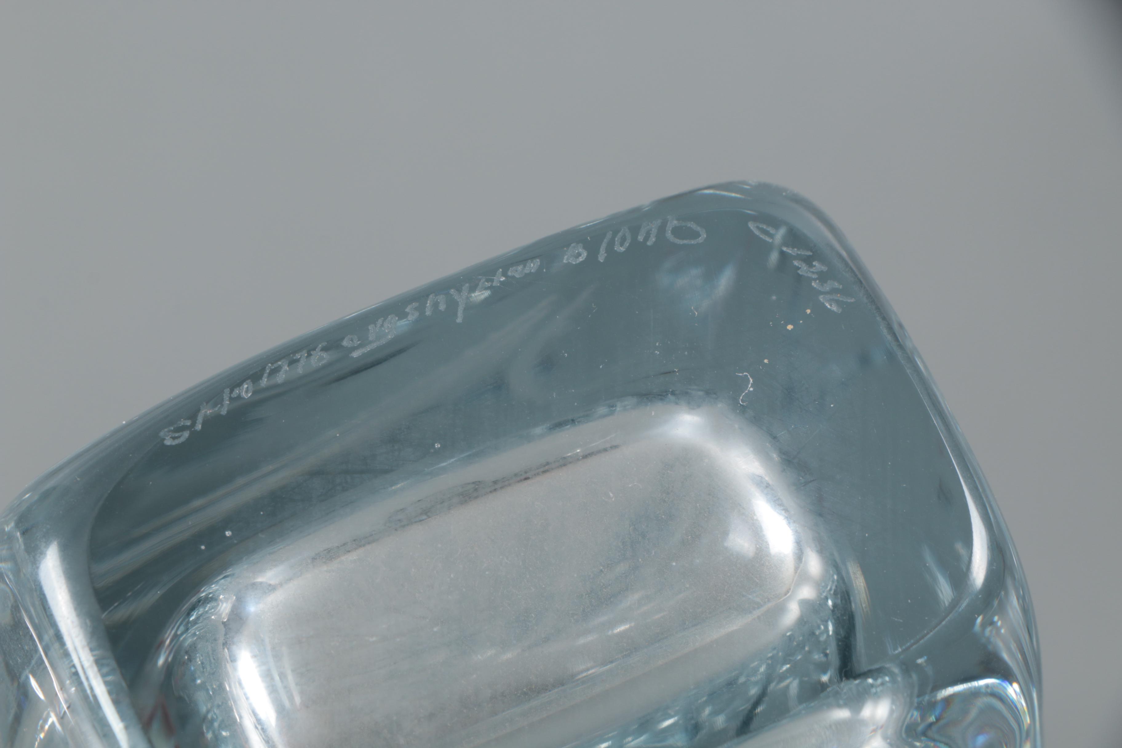 Swedish Crystal and Glass Vases With Etched Floral Motifs