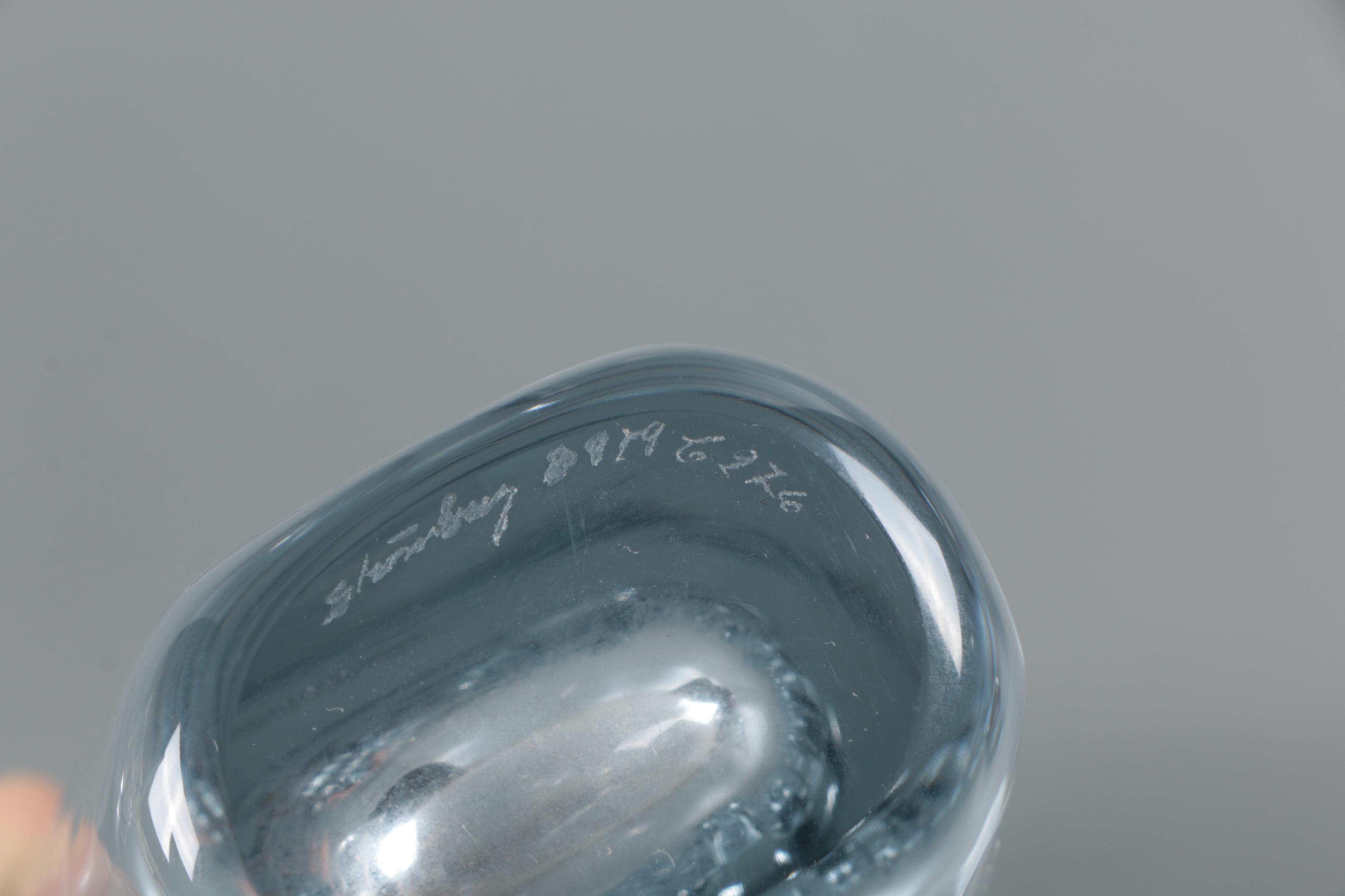 Swedish Crystal and Glass Vases With Etched Floral Motifs