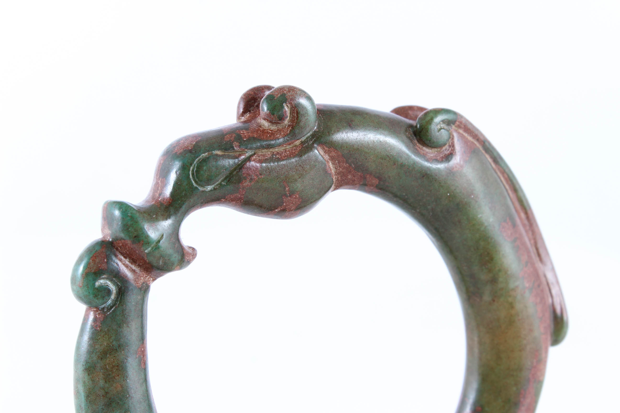 Carved Agate Bangle Bracelet