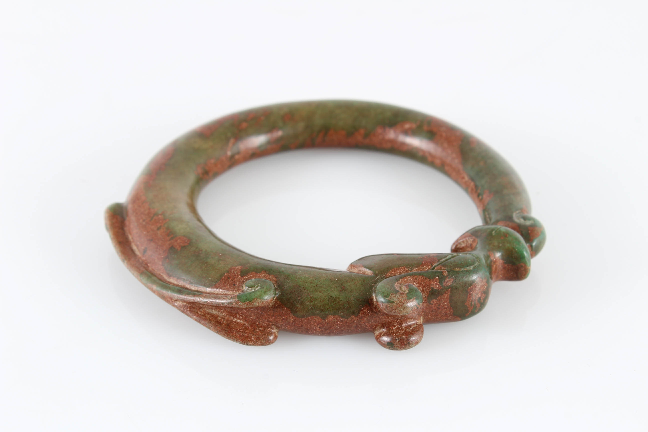 Carved Agate Bangle Bracelet