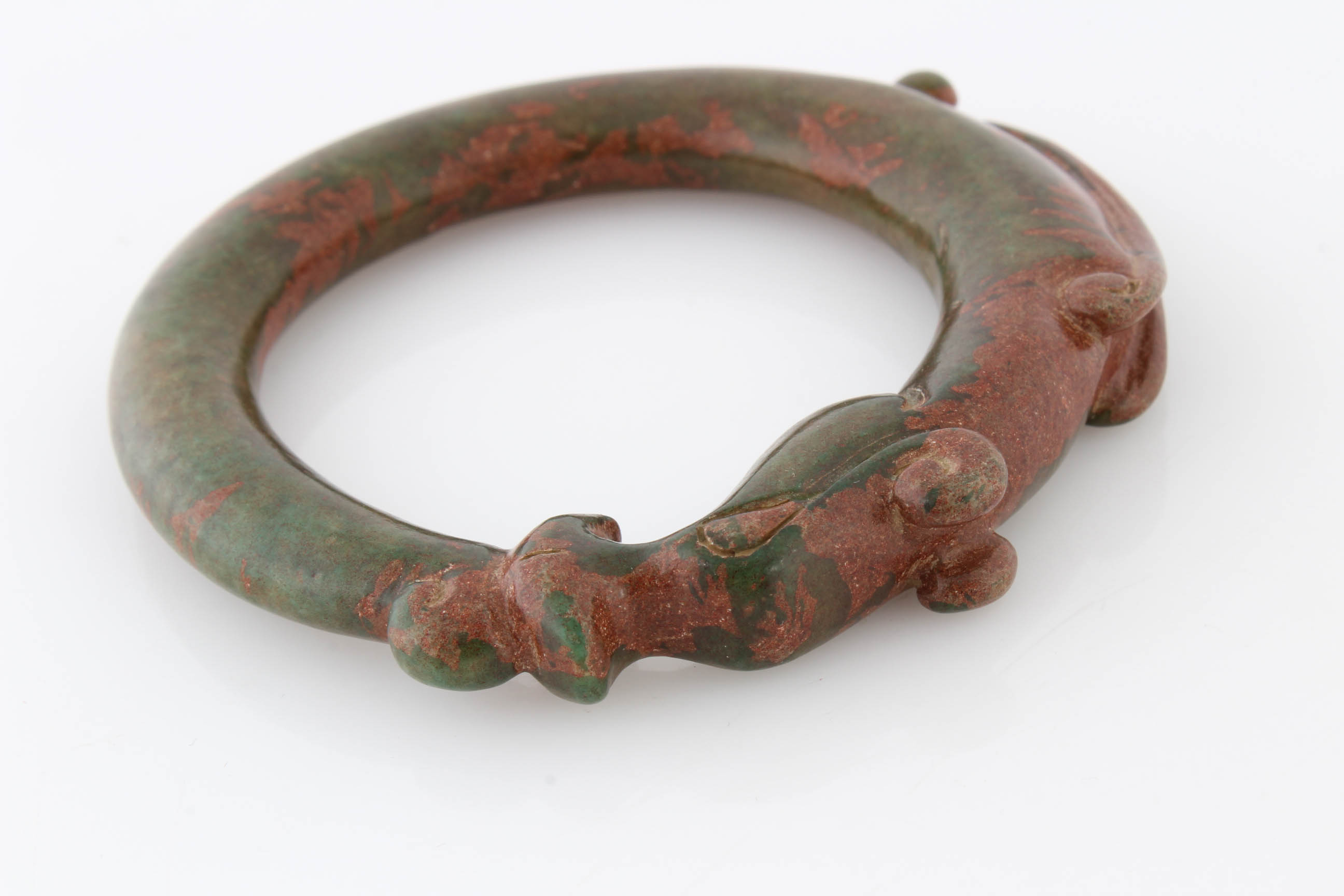 Carved Agate Bangle Bracelet