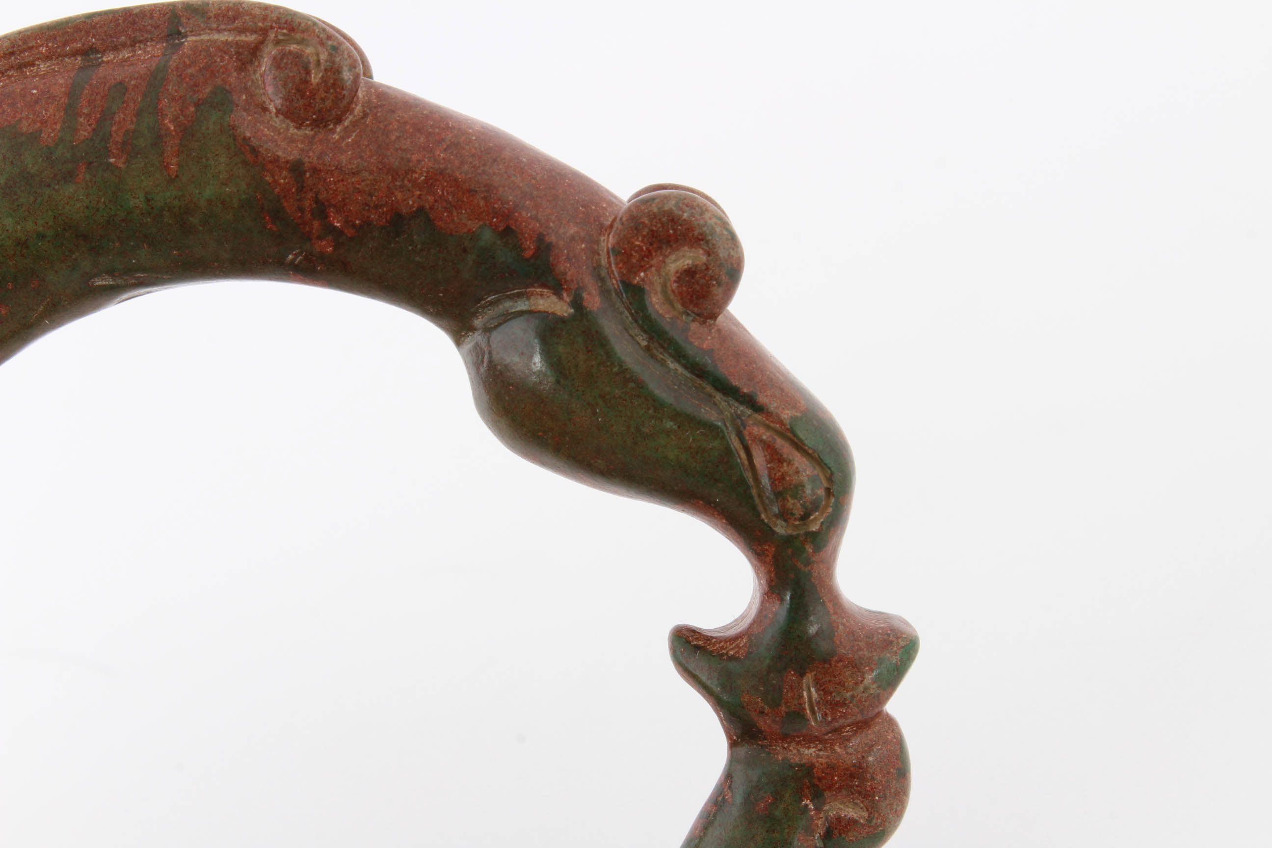 Carved Agate Bangle Bracelet