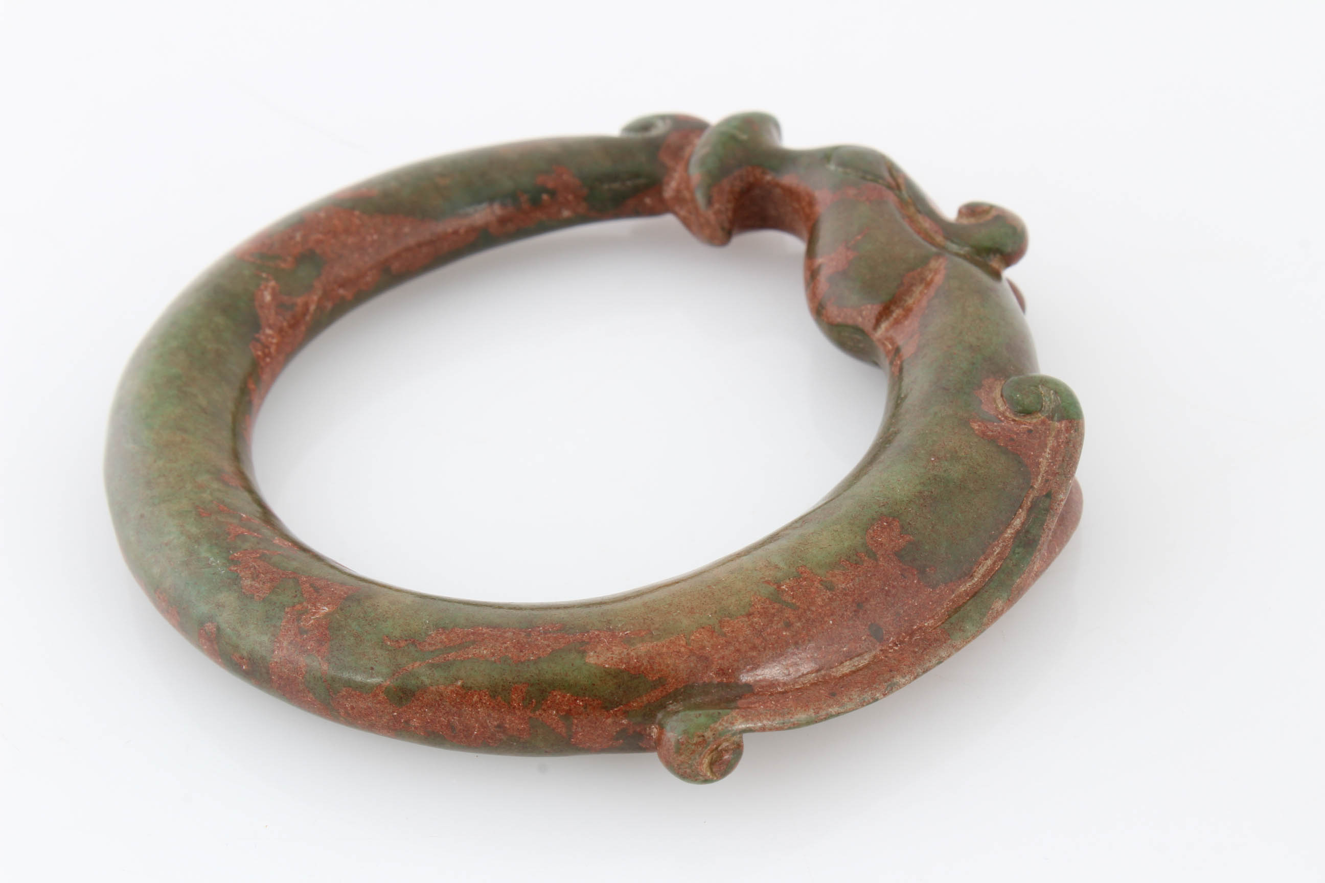 Carved Agate Bangle Bracelet