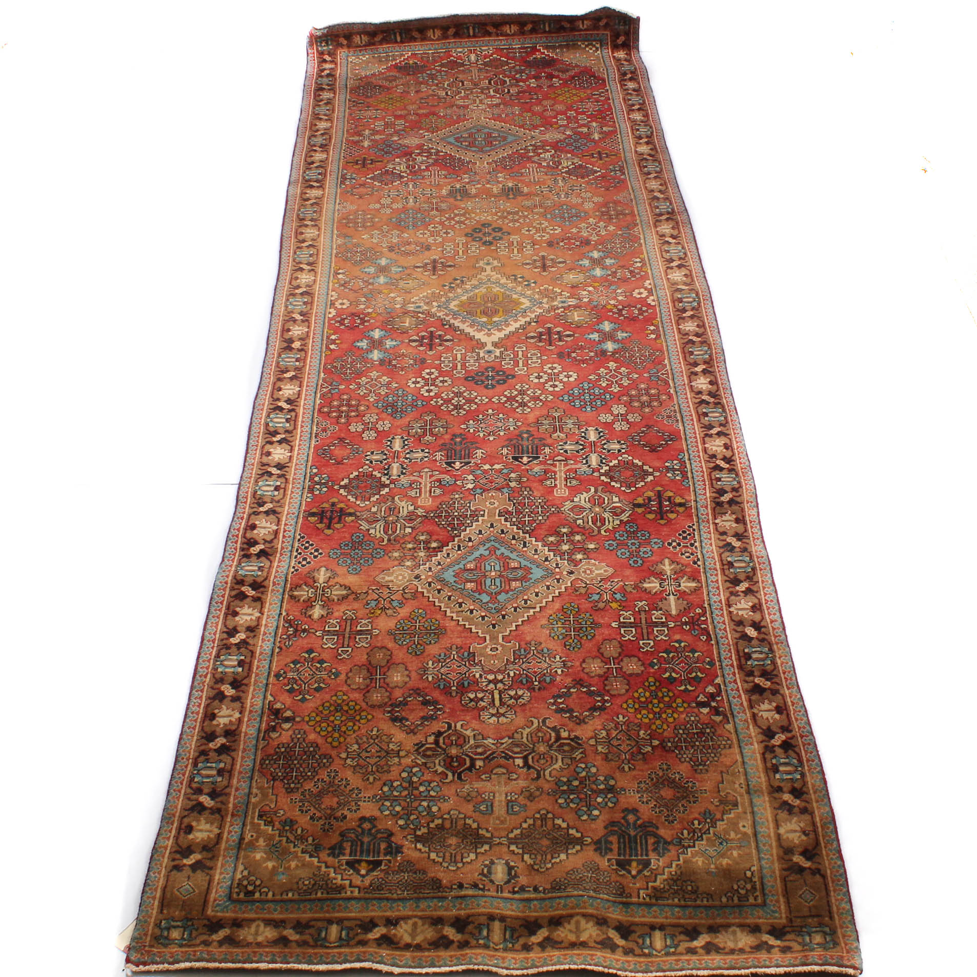 3'8 x 12'1 Hand-Knotted Persian Josheghan Runner