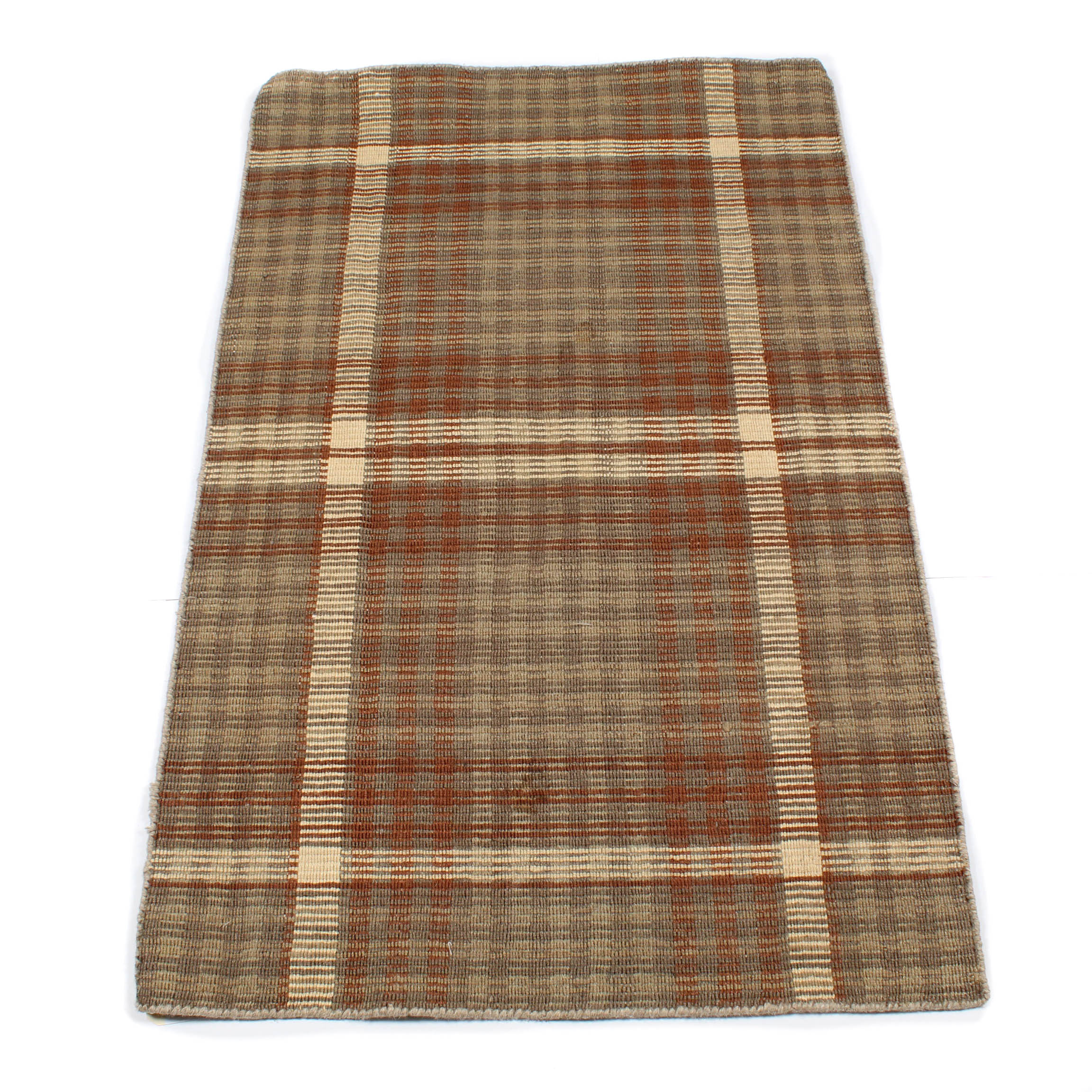 2'8 x 4'2 Hand Woven Indian Dhurrie Accent Rug