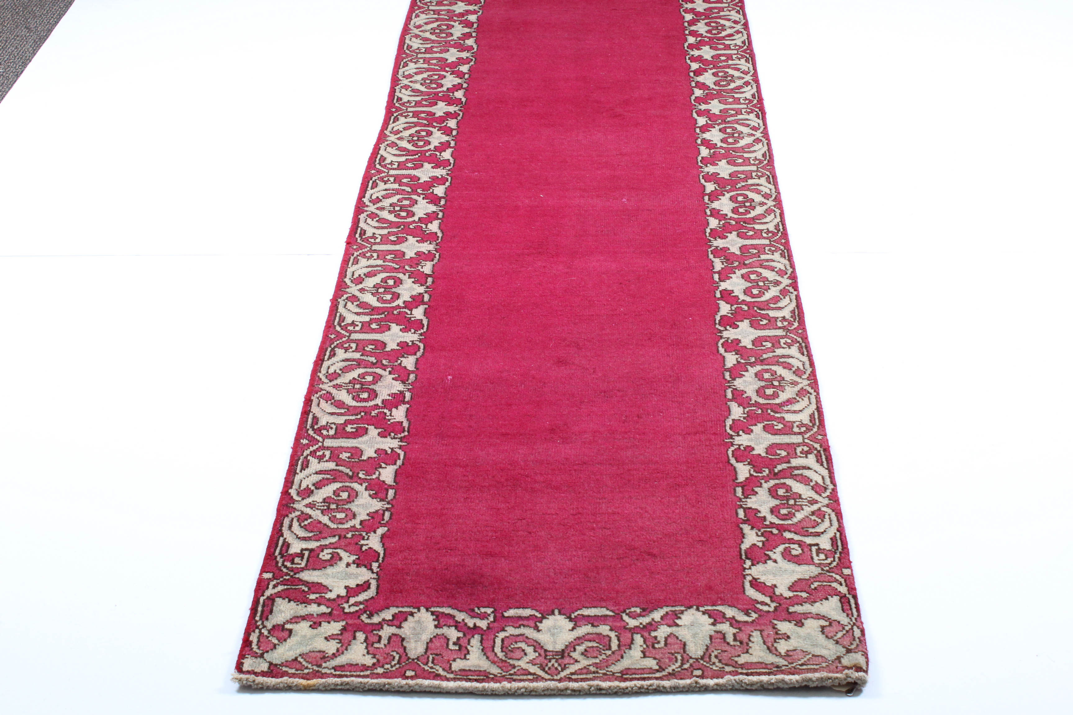 2.5' x 15.6' Vintage Hand-Knotted Indo-Persian Wool Carpet Runner