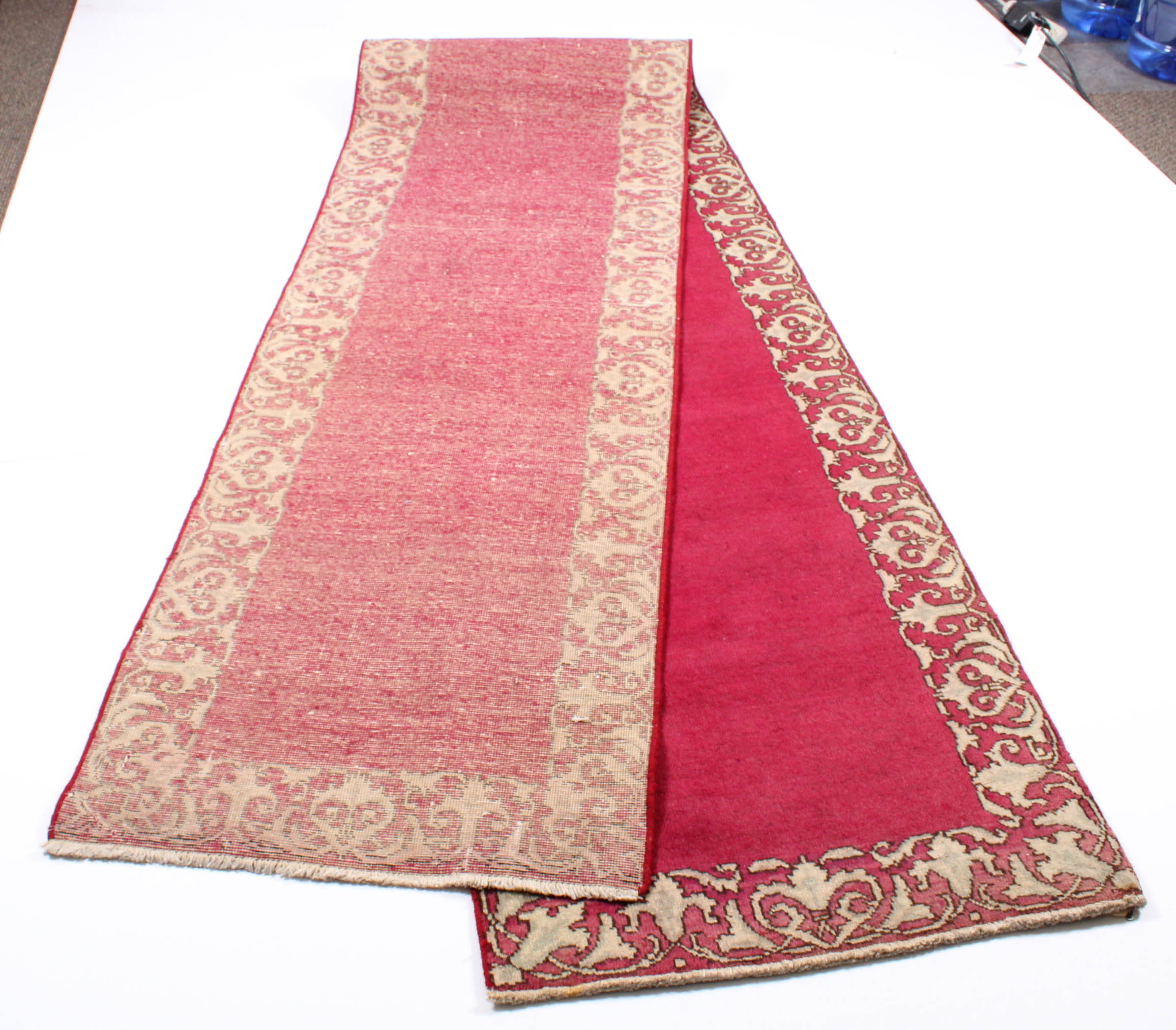 2.5' x 15.6' Vintage Hand-Knotted Indo-Persian Wool Carpet Runner