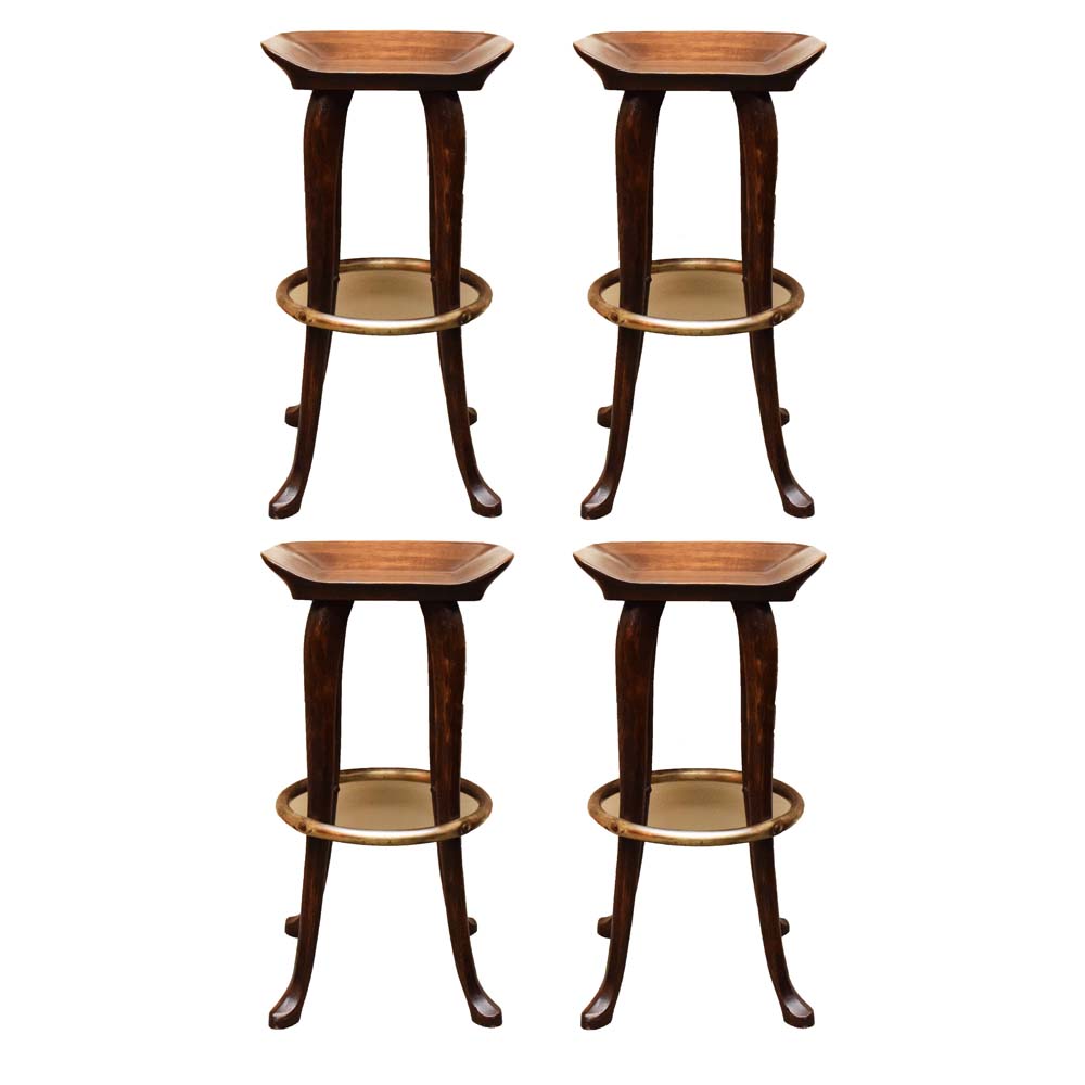 Jean of Topanga Mid Century Modern Wood Barstools