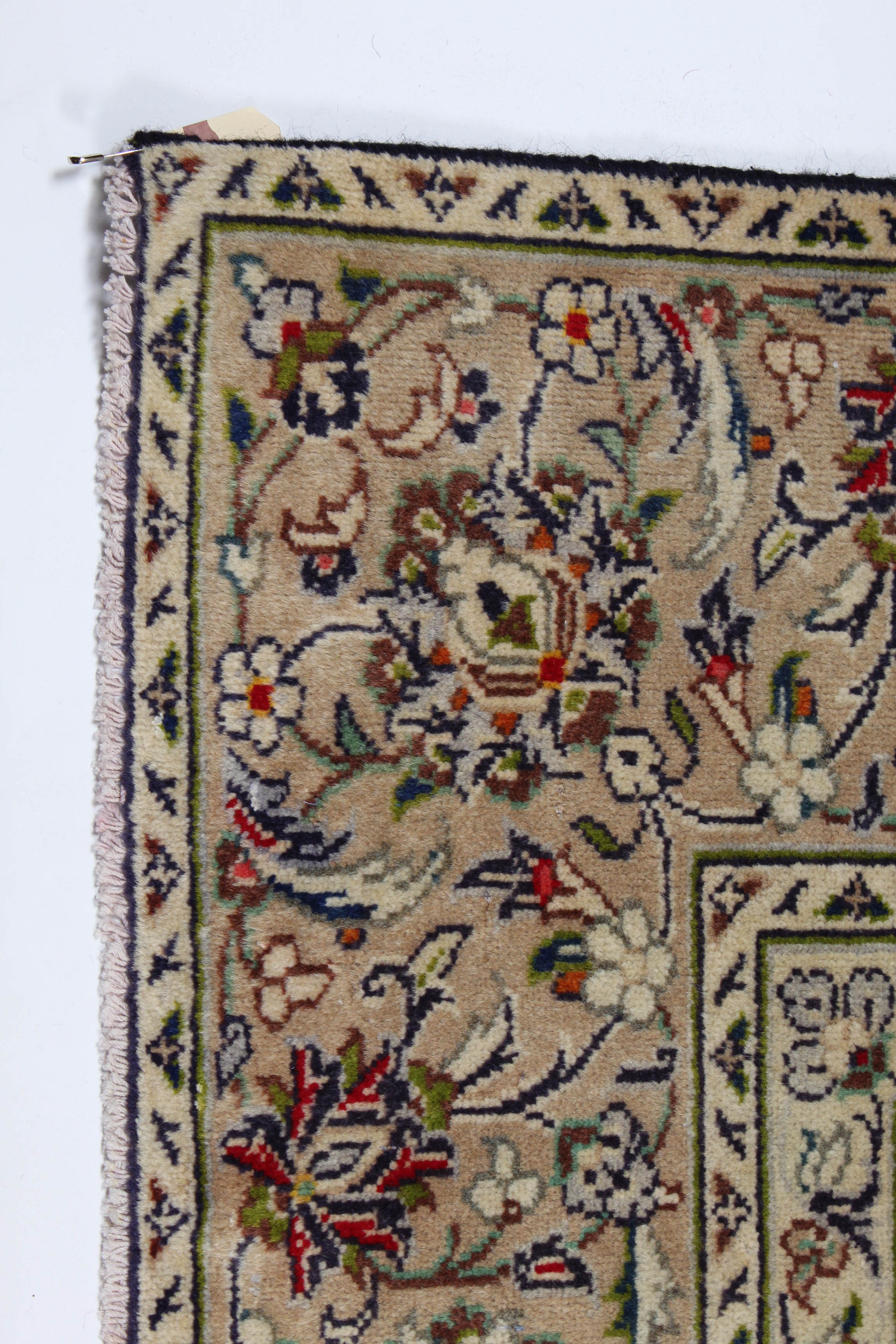 7'4 x 10'10 Vintage Hand-Knotted Persian Kashan Room Size Rug