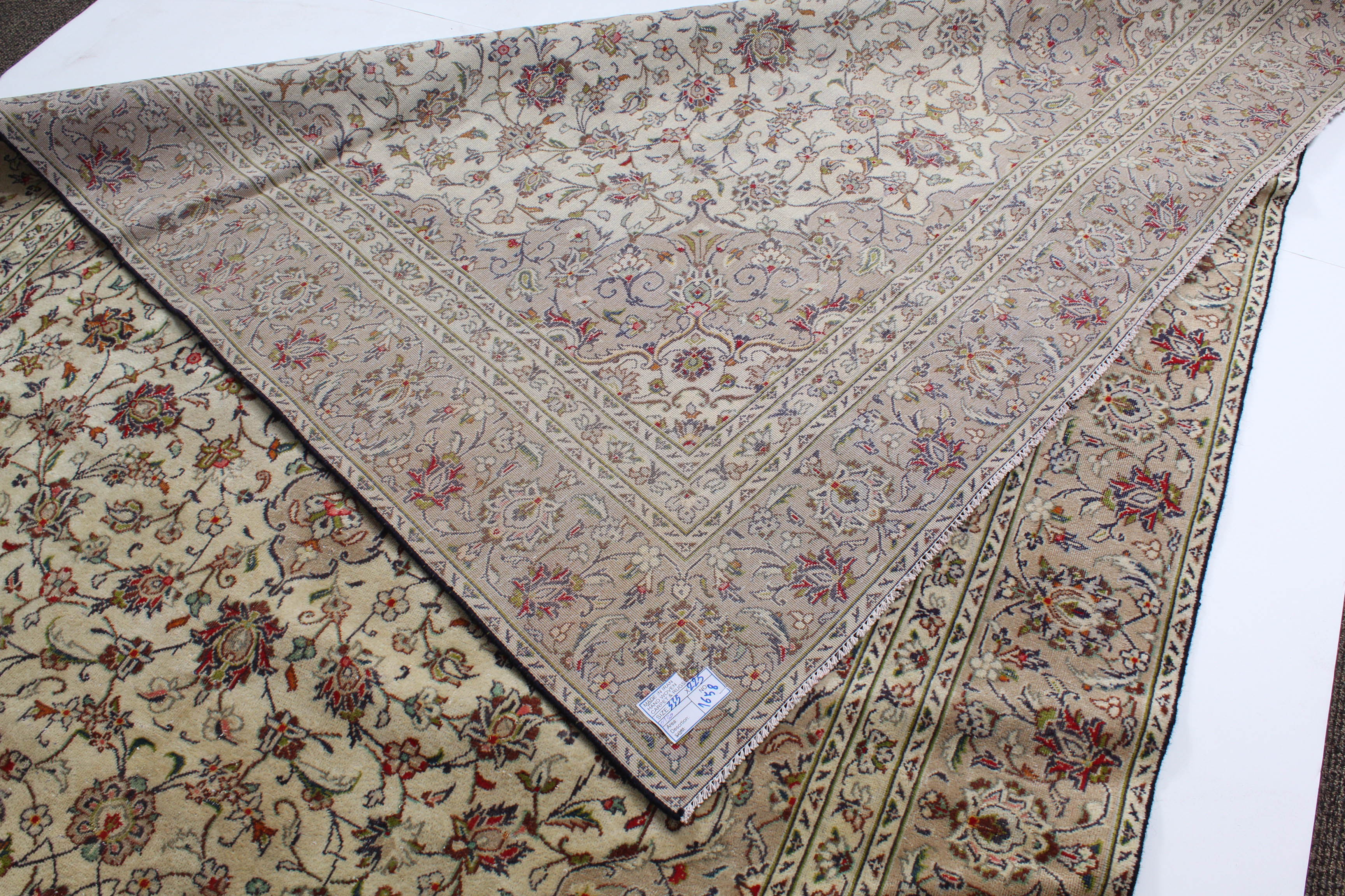 7'4 x 10'10 Vintage Hand-Knotted Persian Kashan Room Size Rug