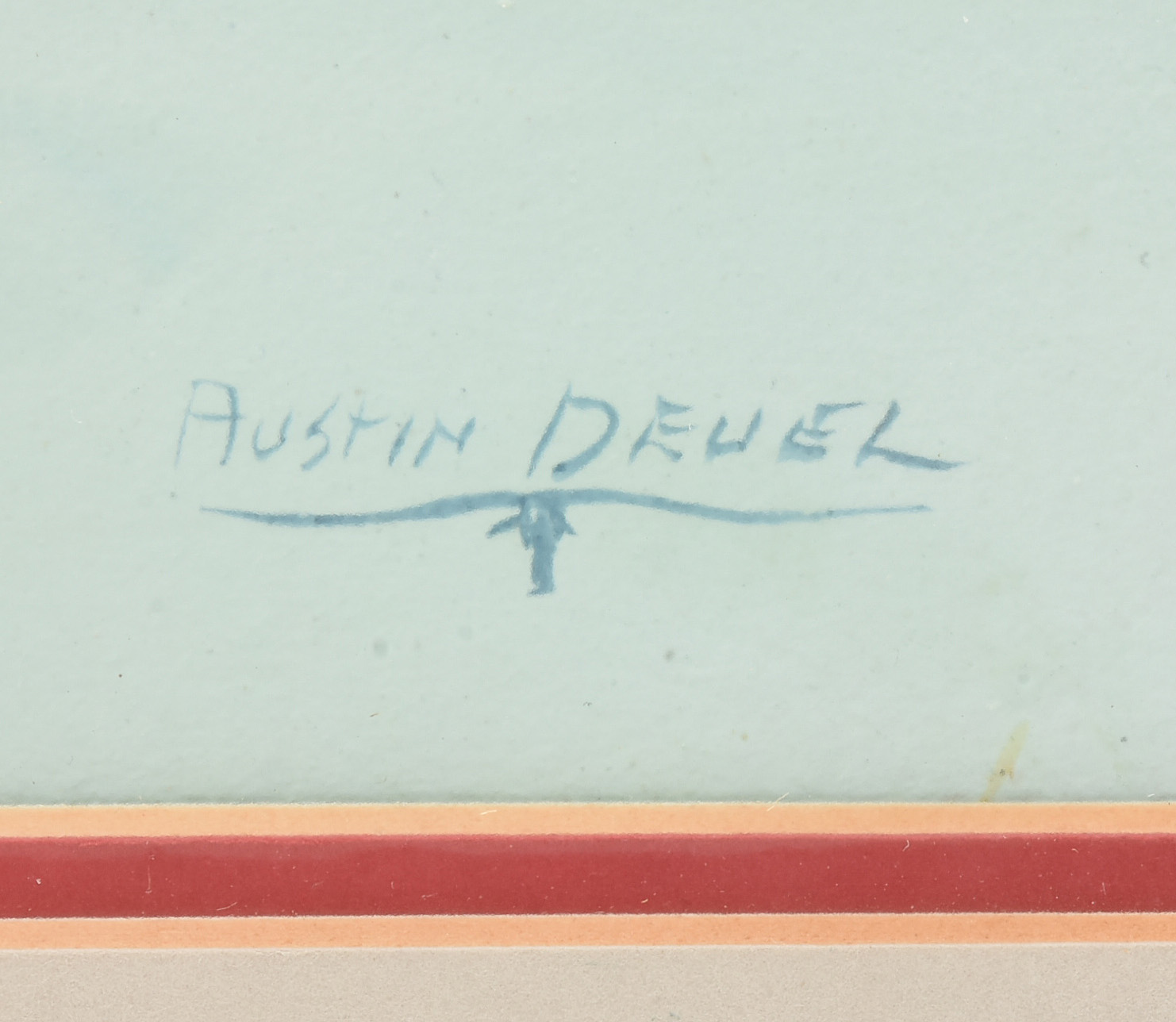 Austin Deuel Watercolor Painting on Paper of a Western Scene