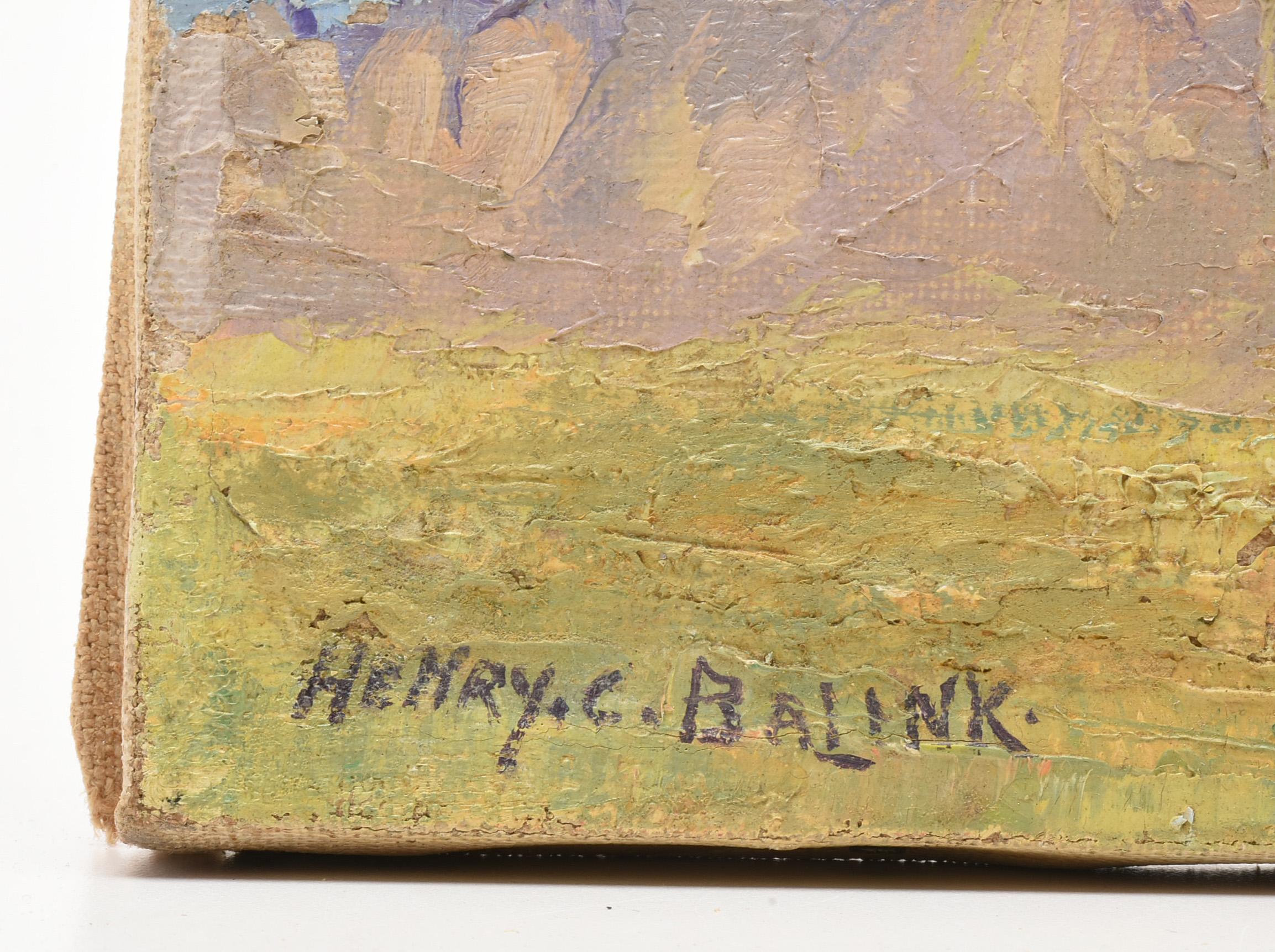 Henry Balink Oil Painting on Canvas Western Landscape