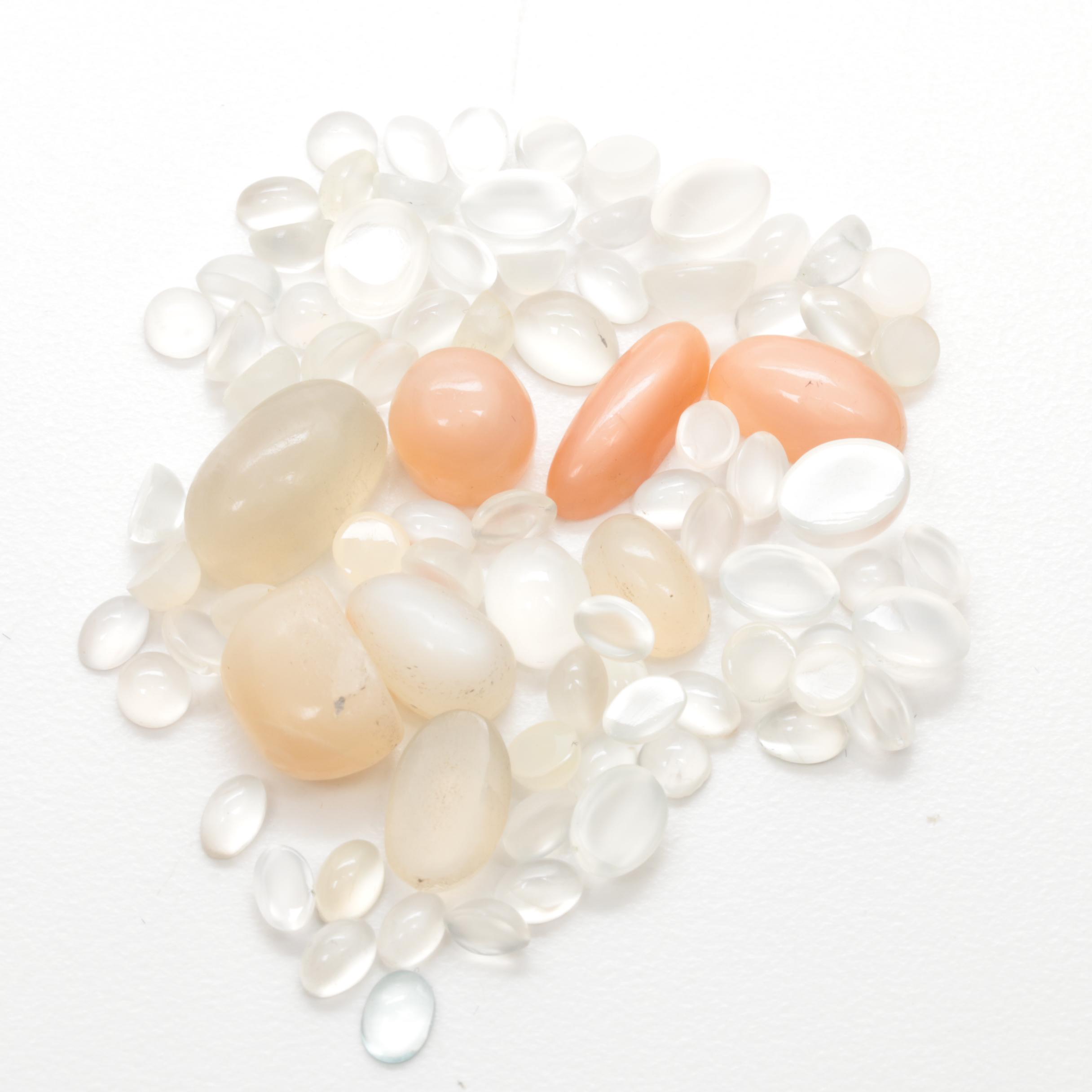 Loose 60.41 CTW Opal and 99.05 CTW Moonstone Gemstones