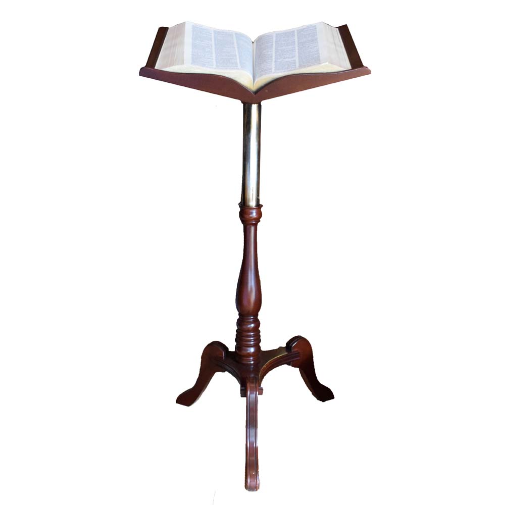 Vintage Book Stand with 1988 Webster's Dictionary