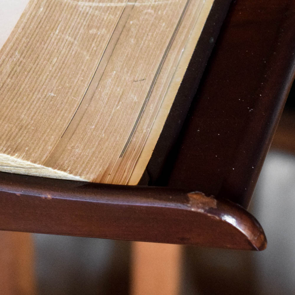 Vintage Book Stand with 1988 Webster's Dictionary