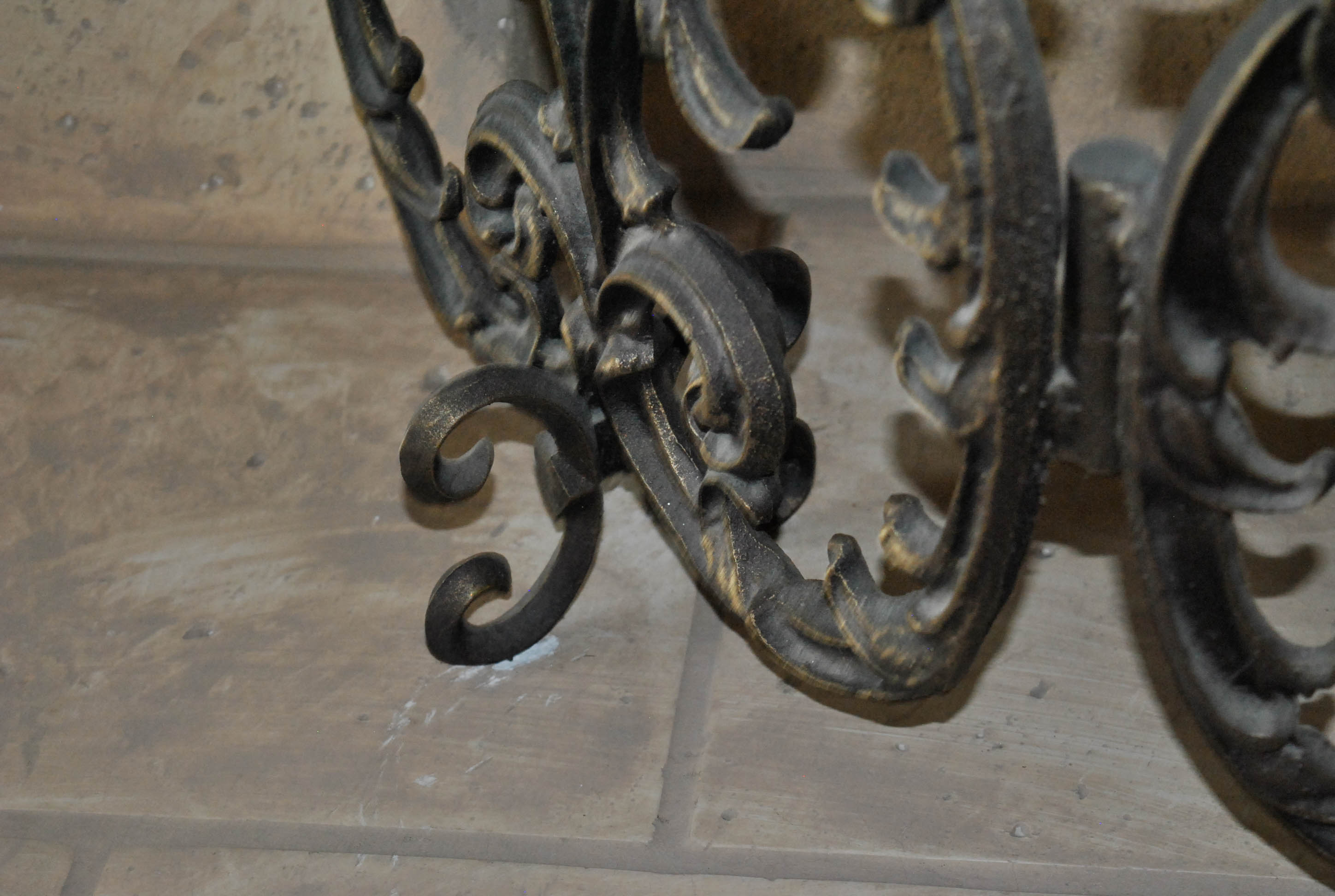 Gothic Style Wrought Metal Fireplace Screen