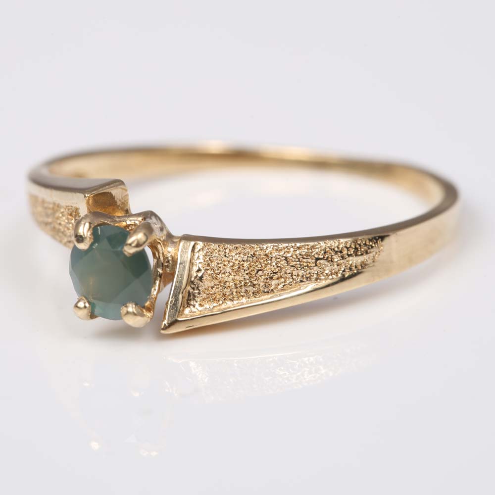 10K Yellow Gold Alexandrite Ring