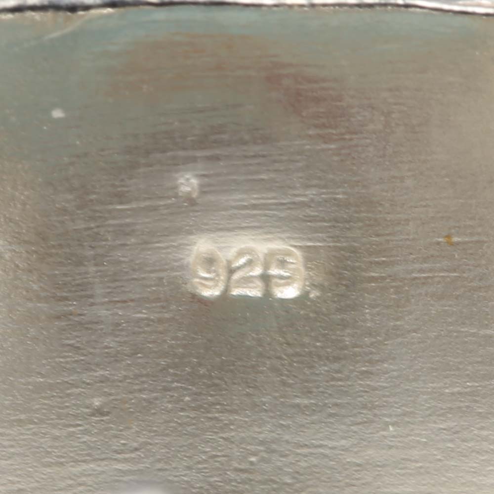 Sterling Silver 12.77 CT Aquamarine and Garnet Ring with Gold Wash