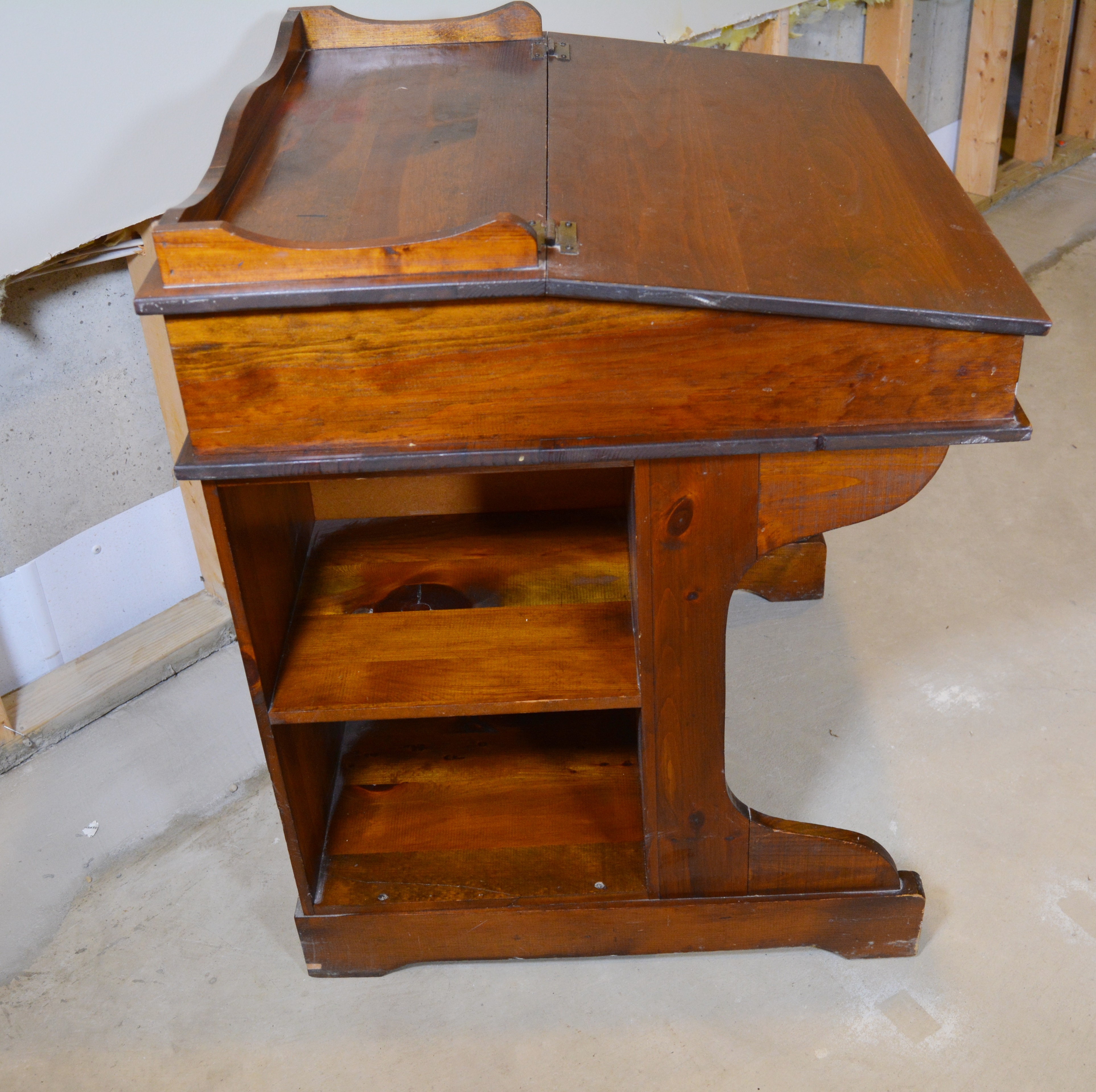 Vintage Davenport Style Captain's Slant Top Desk