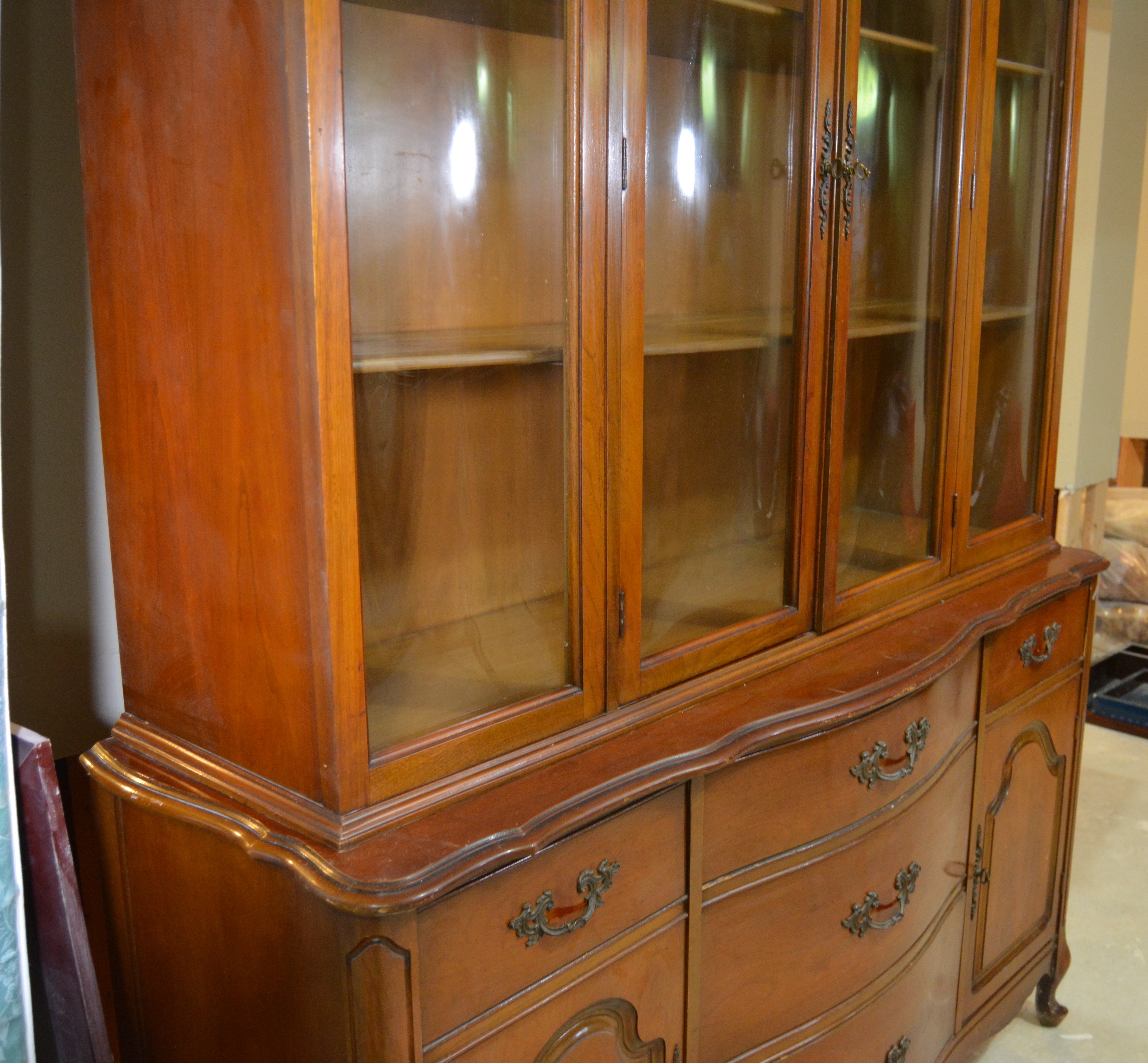 Vintage Cherry China Cabinet