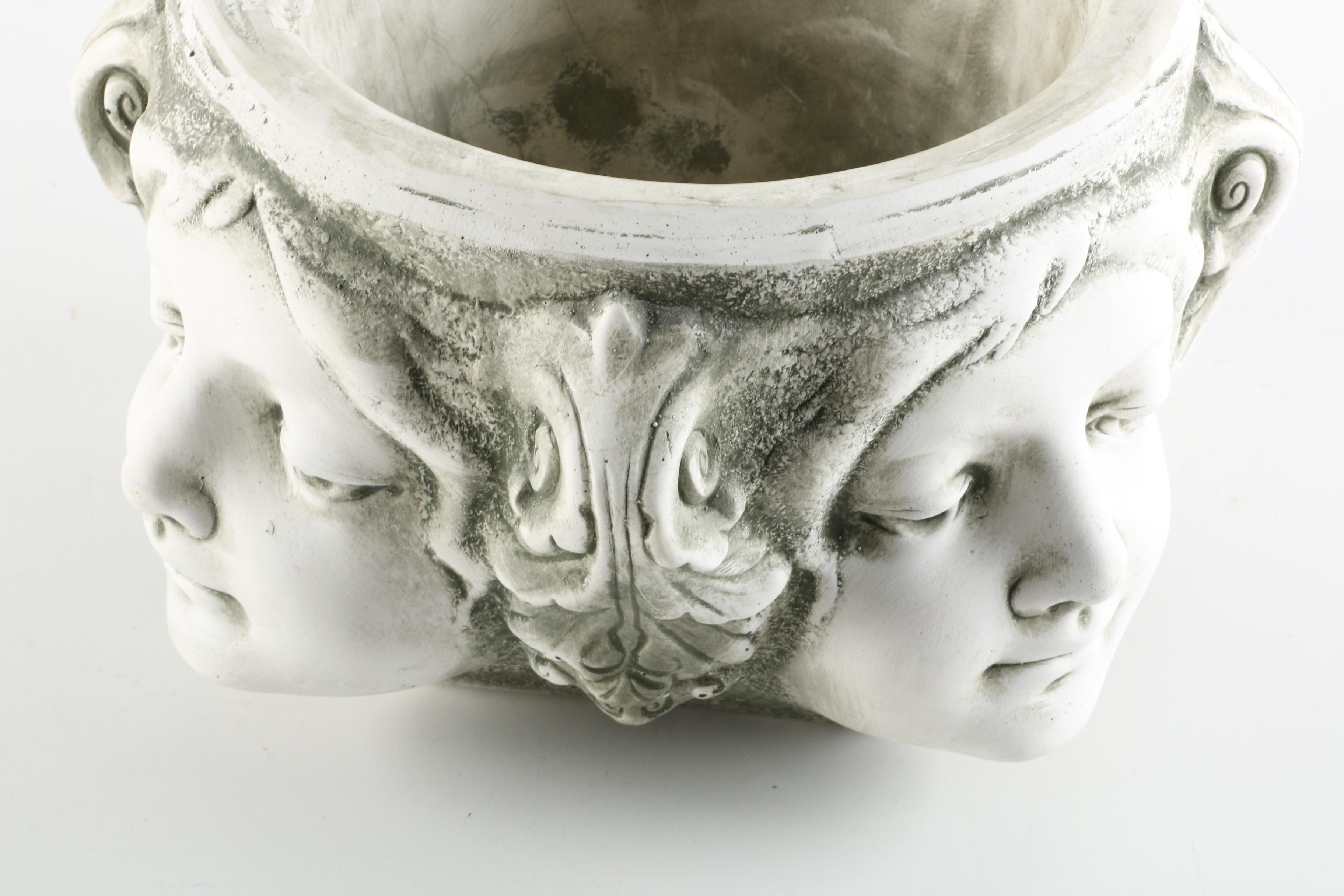 Composite Cherub Themed Planter