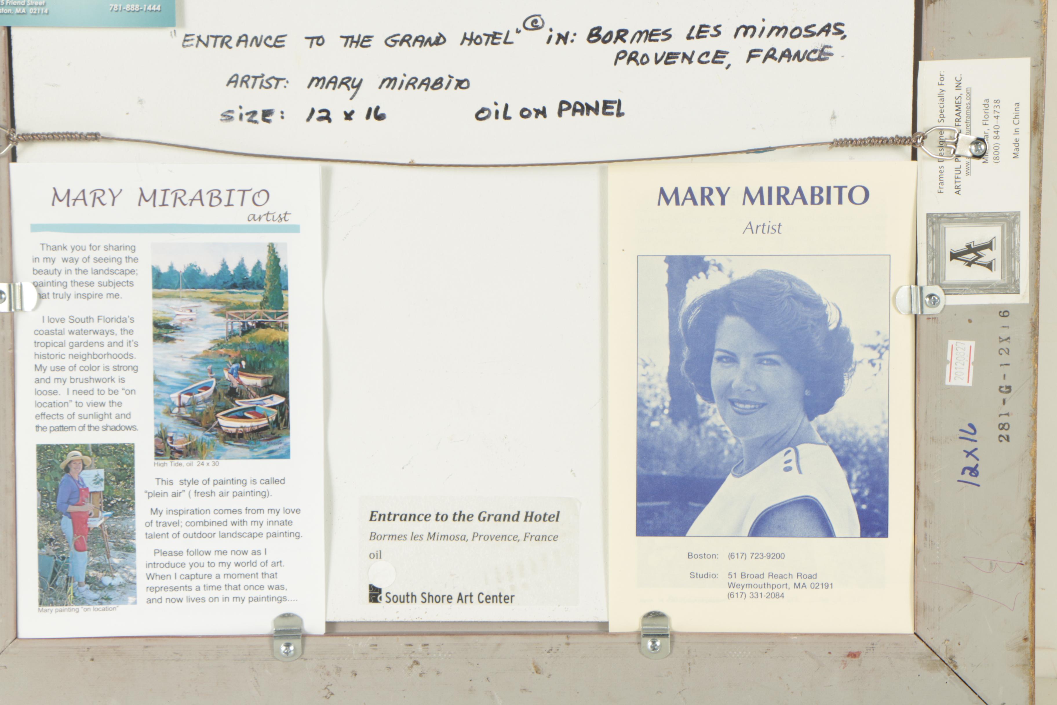 Mary Mirabito Oil Painting "Entrance to the Grand Hotel"