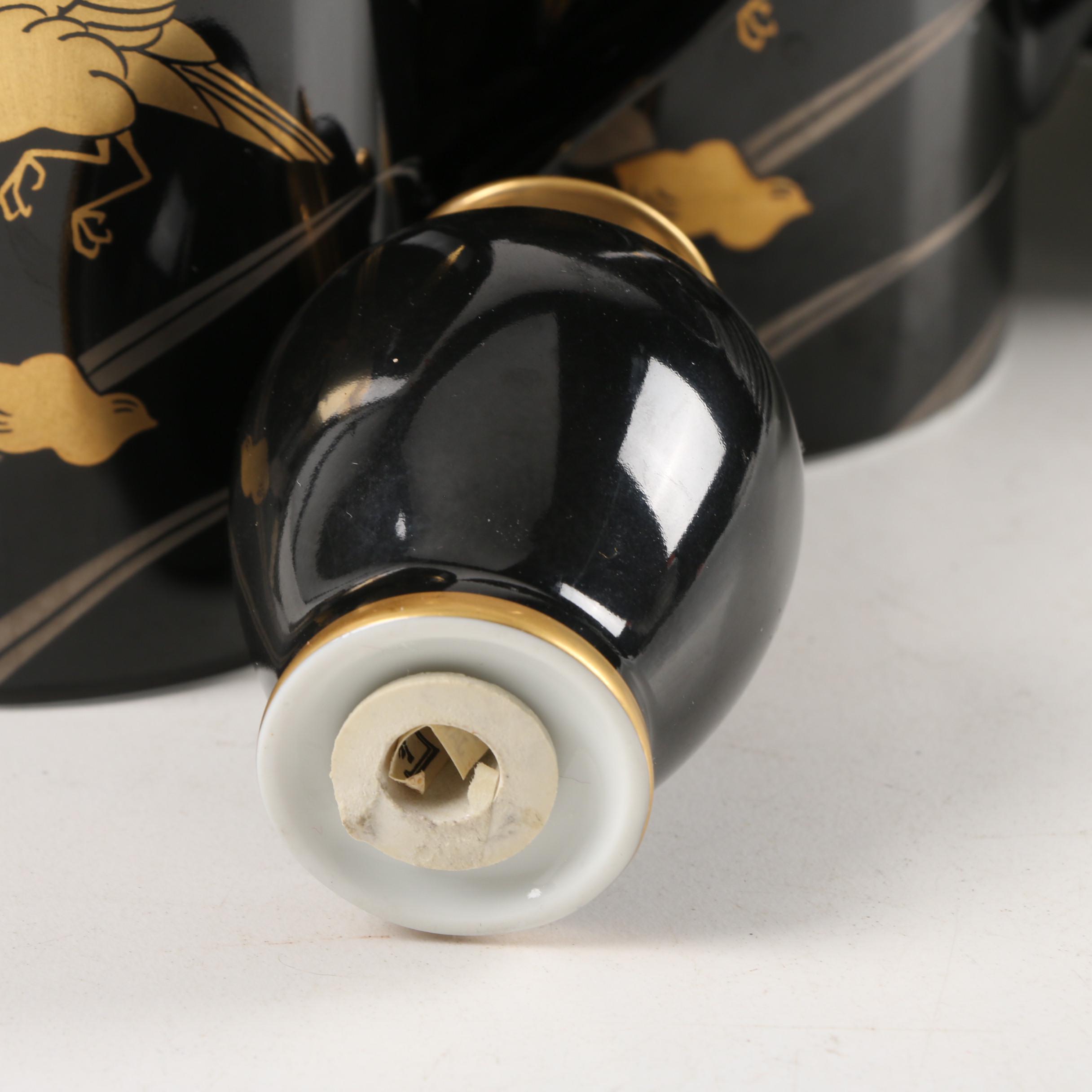 Fitz and Floyd "Oiseau Doré" Porcelain Dinnerware c. 1981