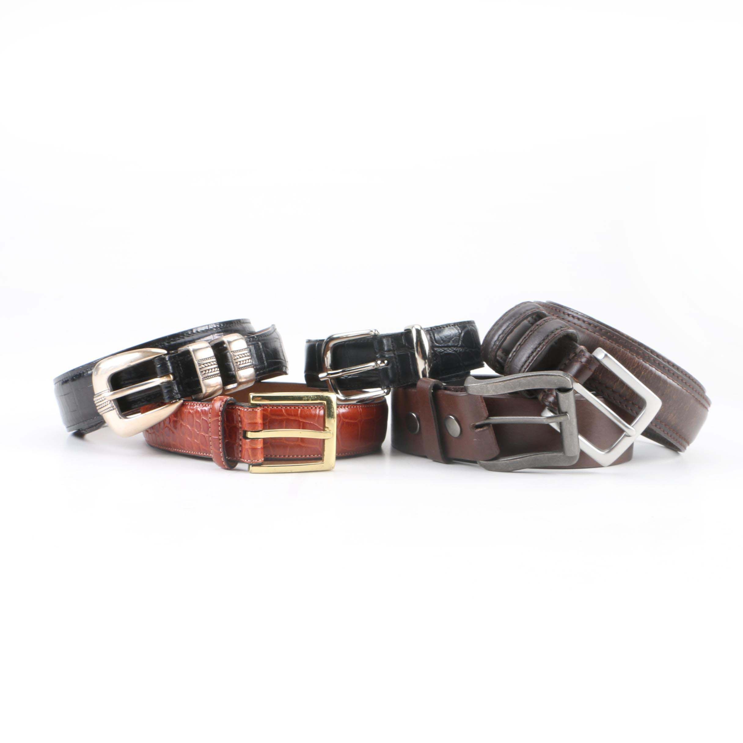 Men's Leather Belts Including Tommy Hilfiger and J. Ferrar