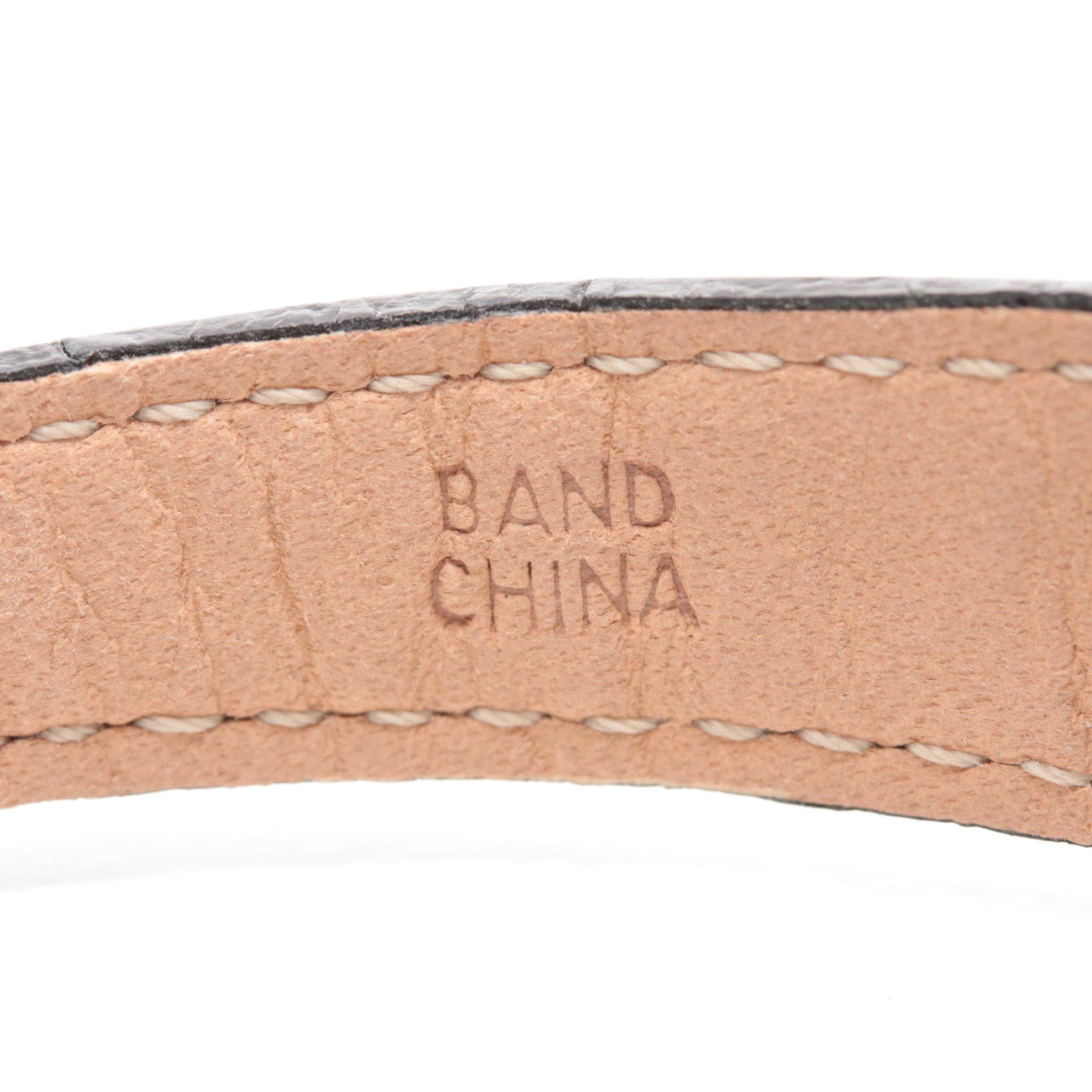 Seiko Gold Tone Stainless Steel and Leather Tank Watch