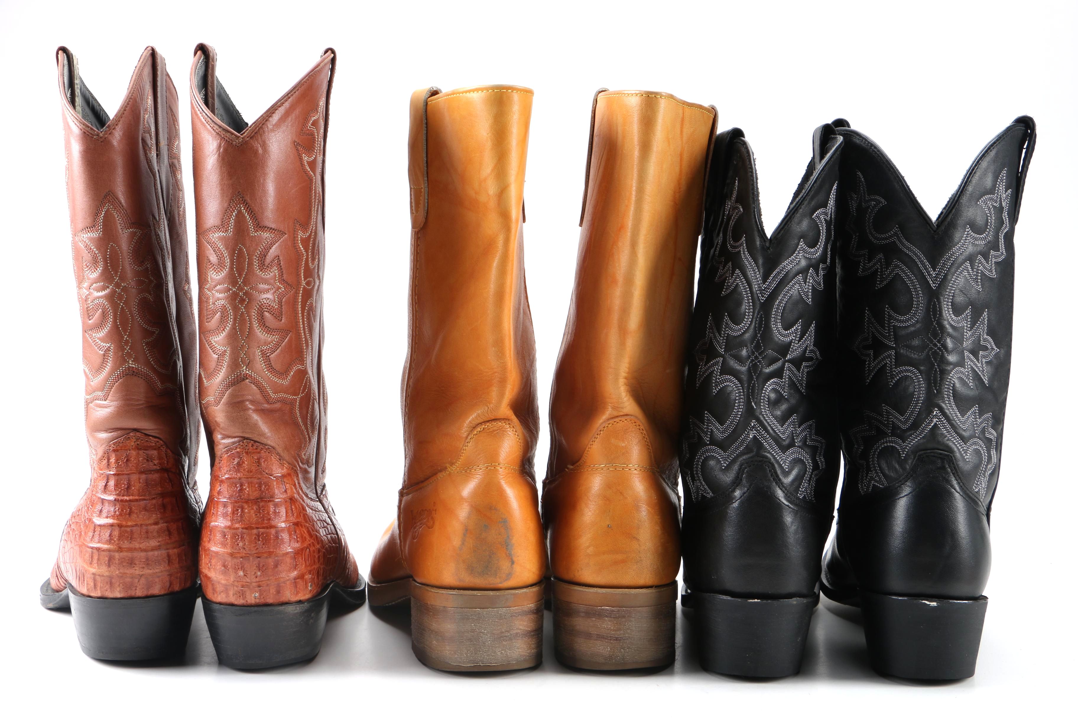 Men's Western Boots Including Alligator Skin