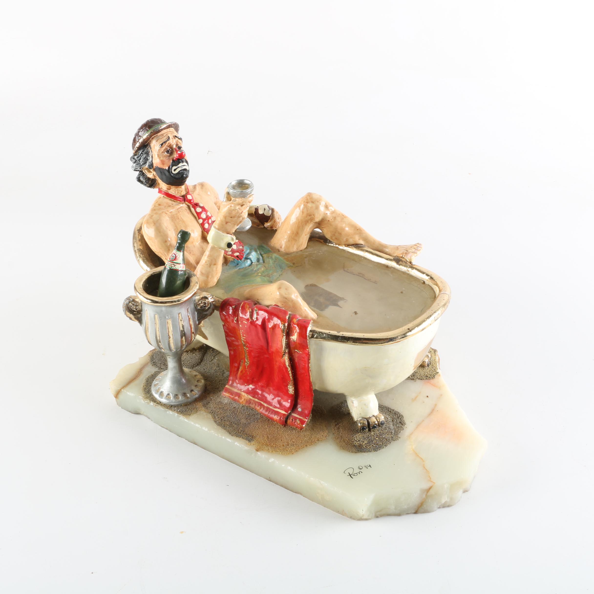 Ron Lee 1987 Emmett Kelly Clown Figurine