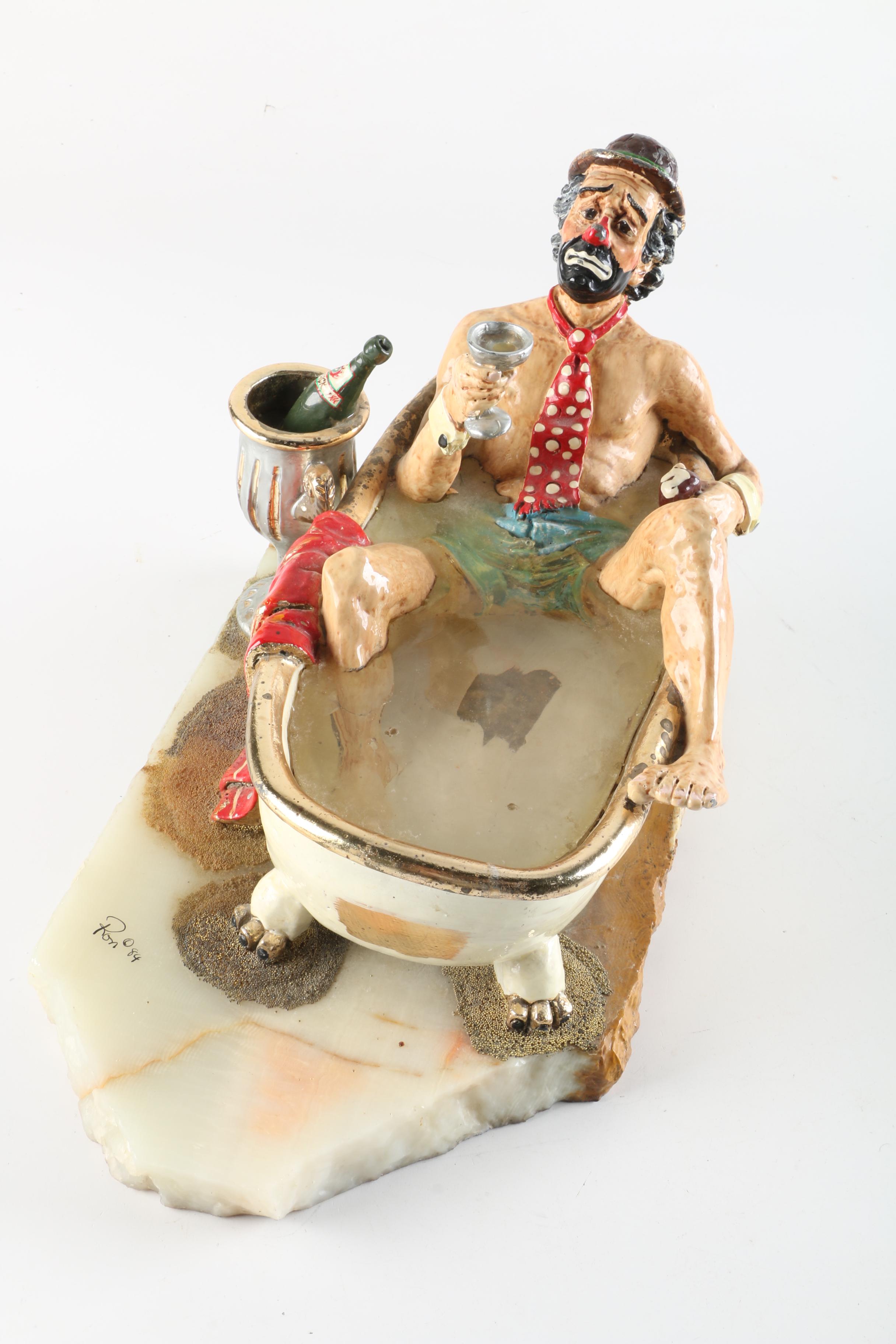 Ron Lee 1987 Emmett Kelly Clown Figurine