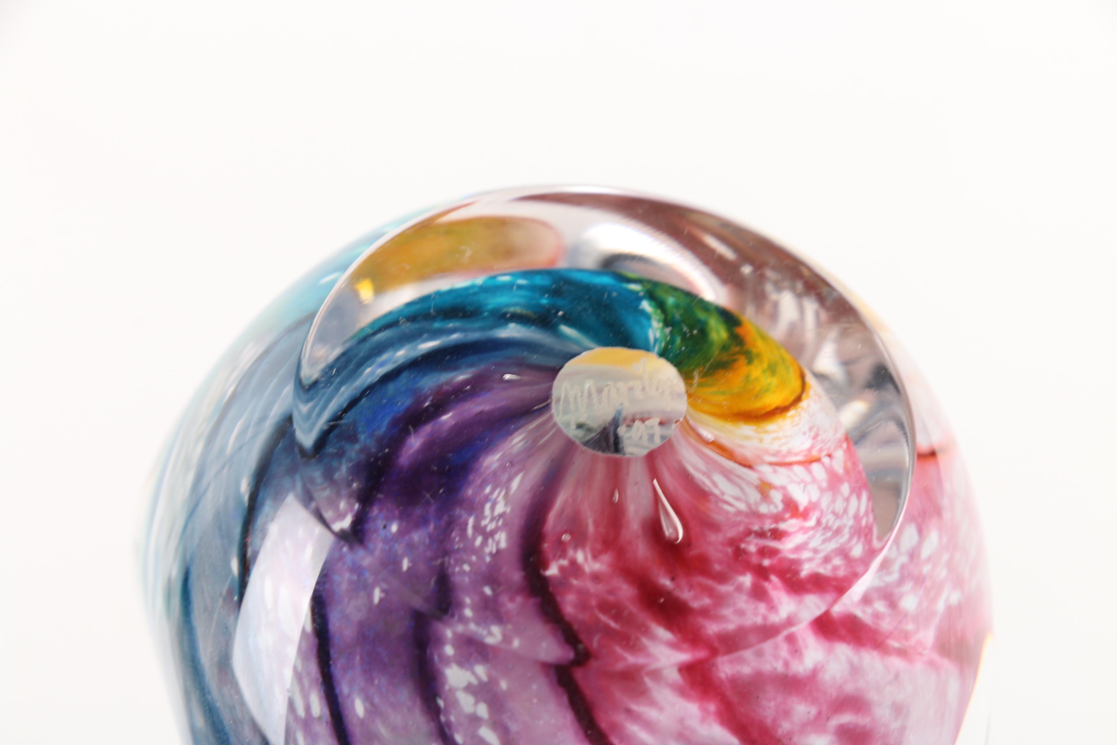 Marilyn Kimble Holt 1997 Art Glass Paperweight